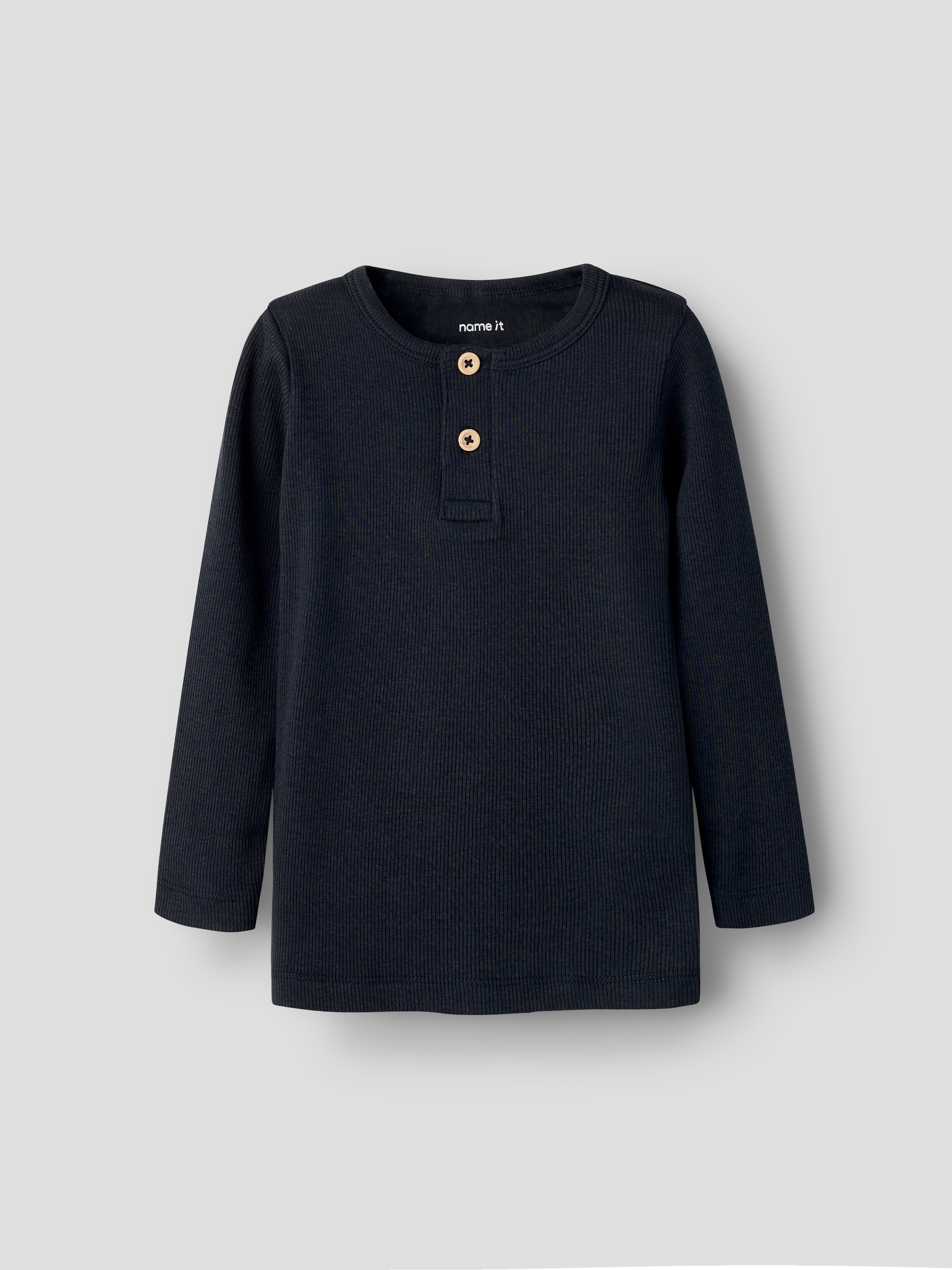 Name It Langarmshirt »NMMKAB LS TOP NOOS« Im Henley-Stil - mit kurzer Knopfleise, normal geschnitten