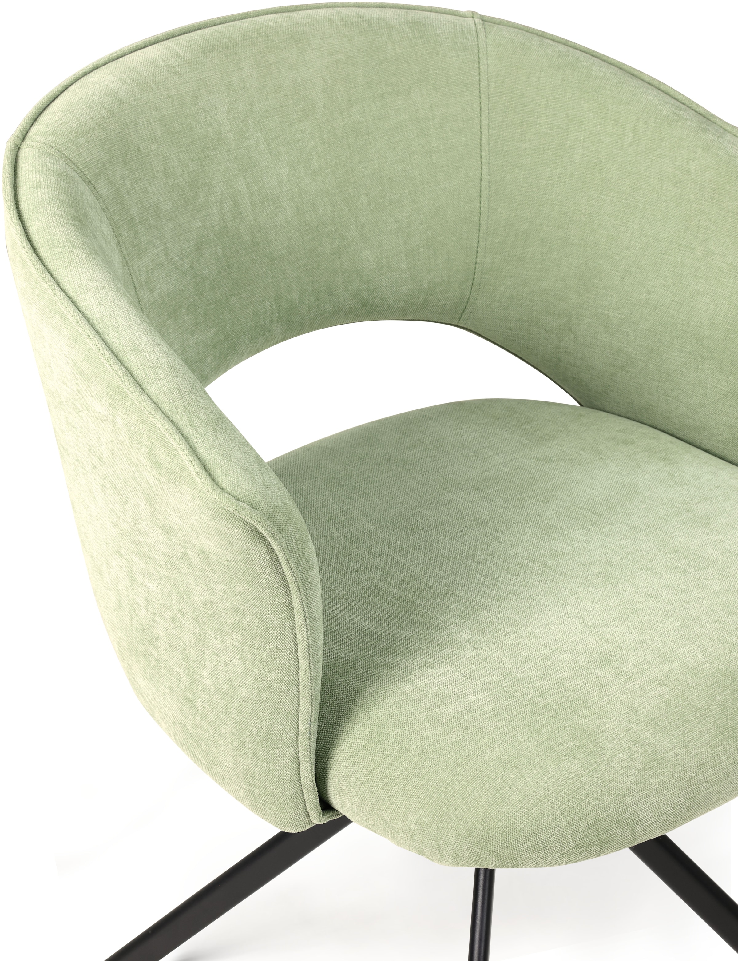 TOM TAILOR HOME Armlehnstuhl »CURVY ARMCHAIR«, (Set), 2 St., Chenille, mit Armlehnen, drehbar, Rückholfunktion, Rückenausschnitt