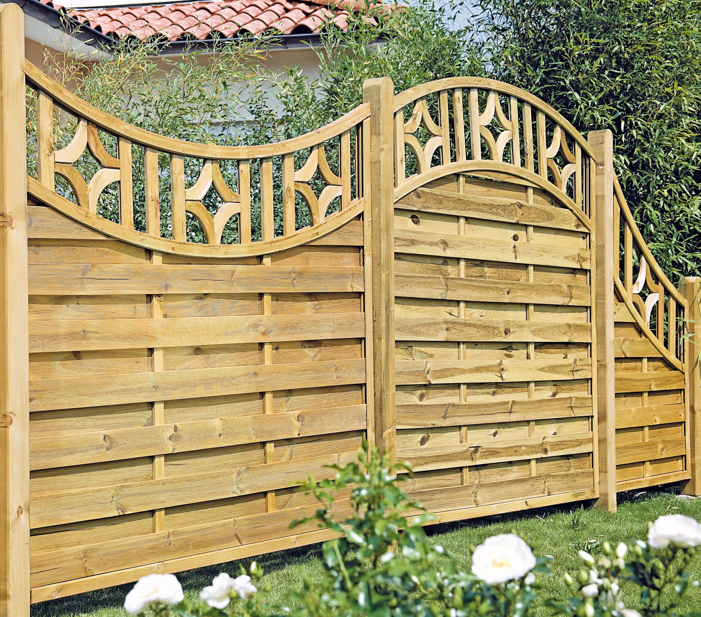 KONIFERA Sichtschutzelement "ABILENE" aufgelockerte Optik in starkem Rahmen günstig online kaufen