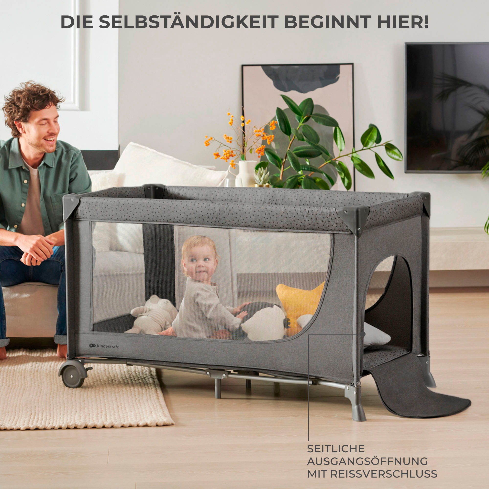 Kinderkraft Baby-Reisebett »JOY«, mit Tragetasche