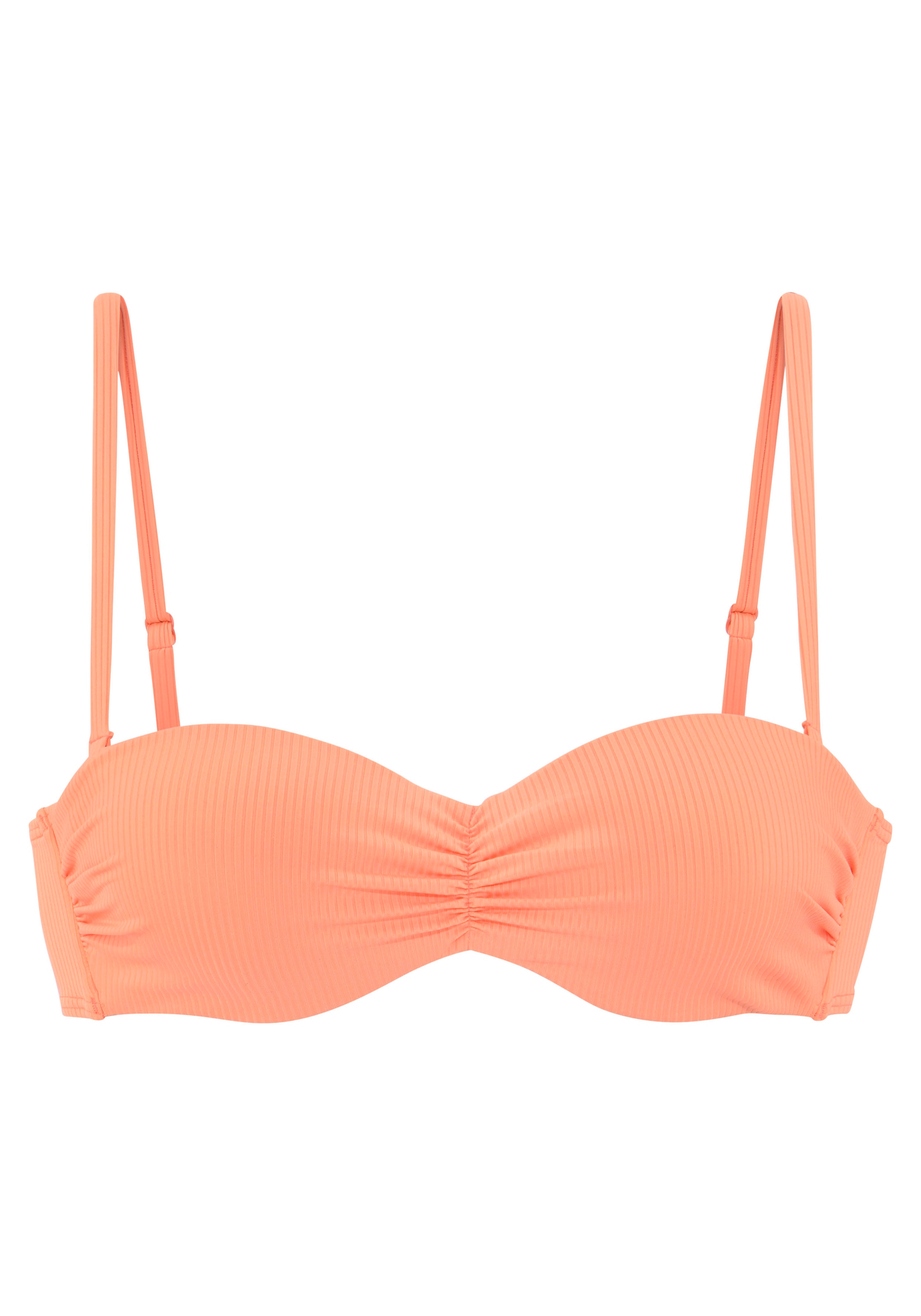 Venice Beach Bandeau-Bikini-Top »Lucky«, aus gerippter Strukturware