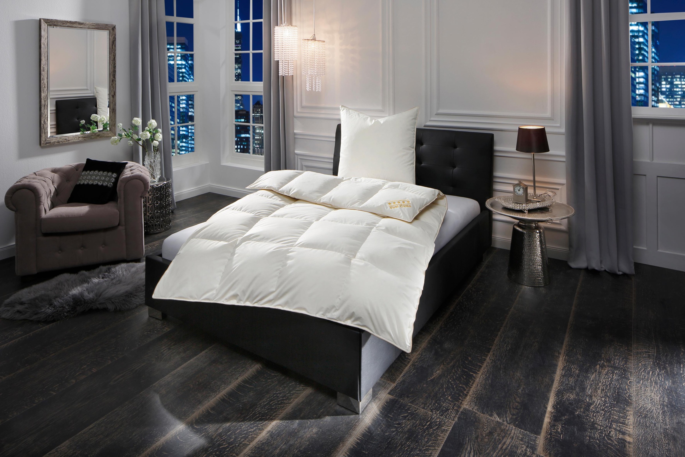 OBB Daunenbettdecke + Federkissen »Emilias«, (Spar-Set), Bettwaren-Set, 135x200 oder 155x220 cm, für Sommer oder Winter
