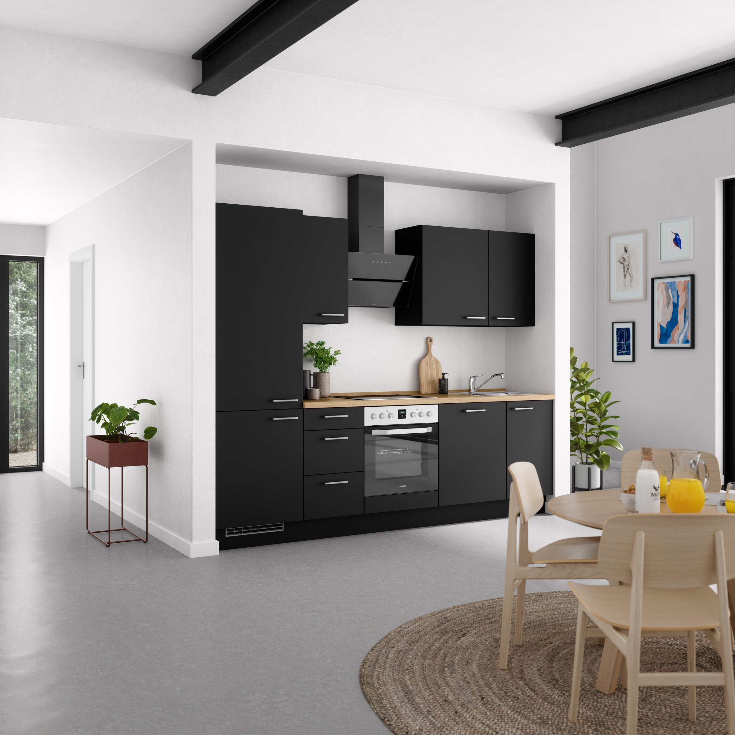 nobilia® Küchenzeile »"Touch II"«, vormontiert, Ausrichtung wählbar, Breite 270 cm, wahlw. mit E-Geräten