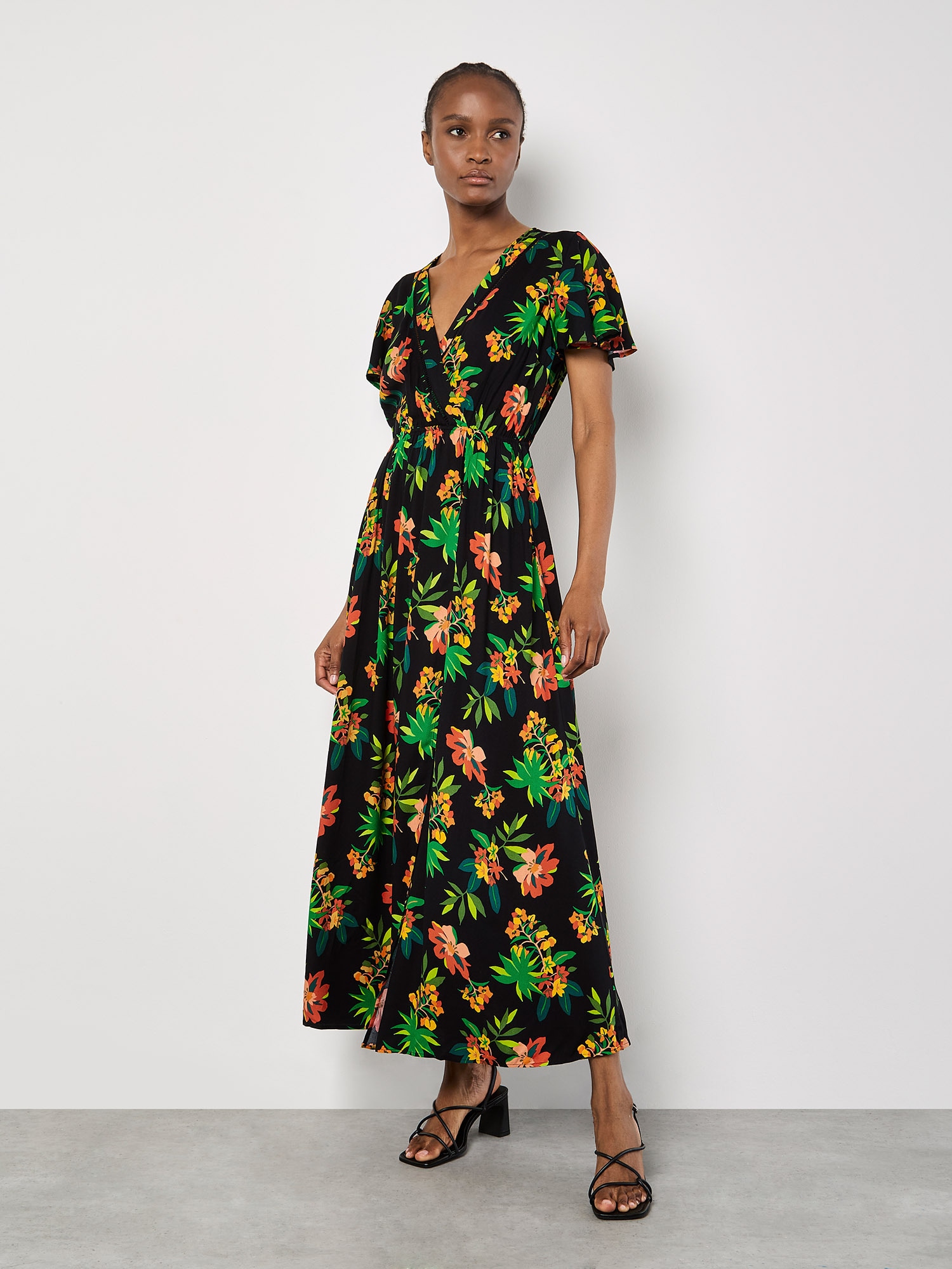 Apricot Maxikleid »Tropisches Maxikleid« in Wickeloptik