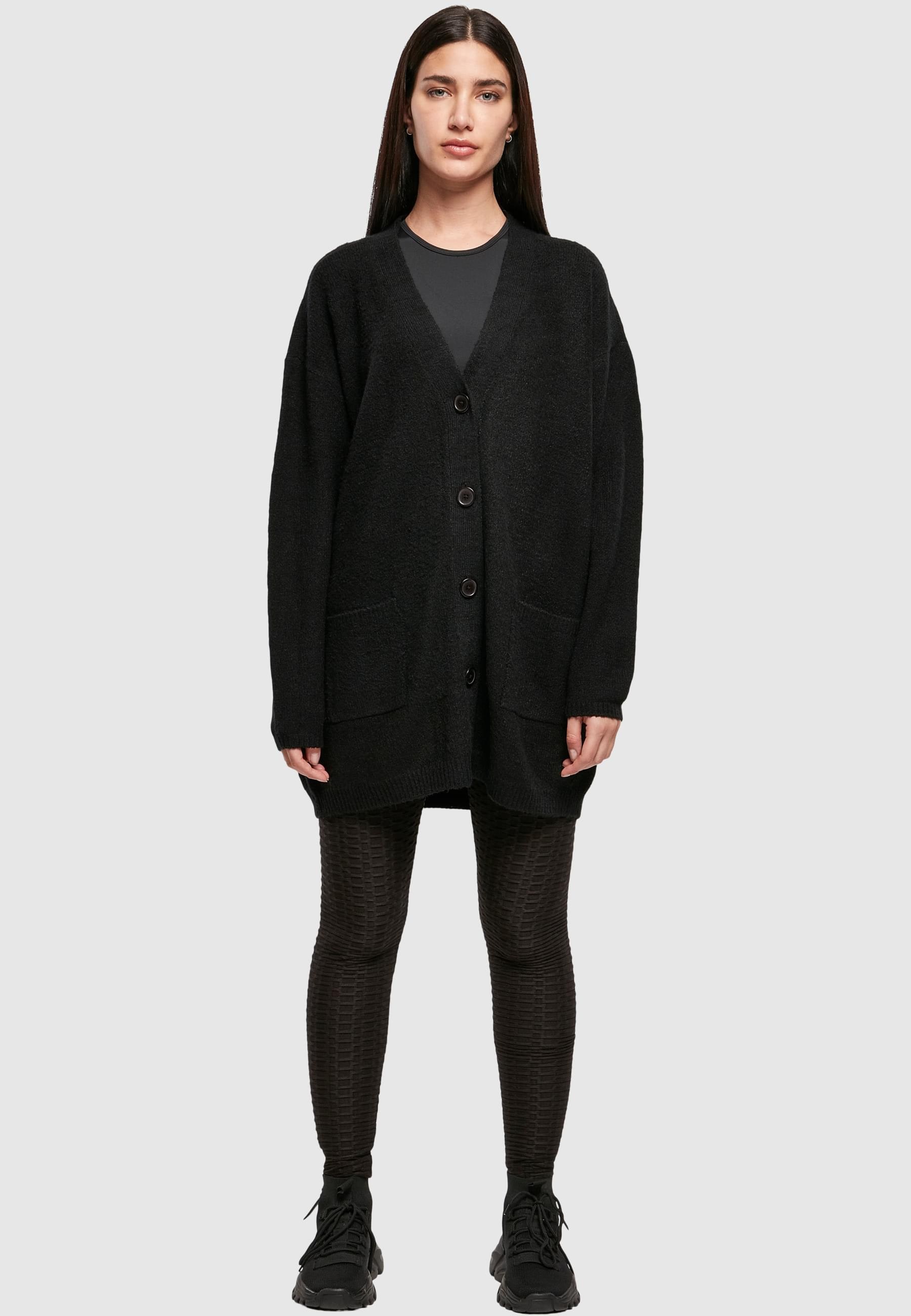 URBAN CLASSICS Strickjacke »Urban Classics Damen Ladies Chunky Fluffy Knit Cardigan«