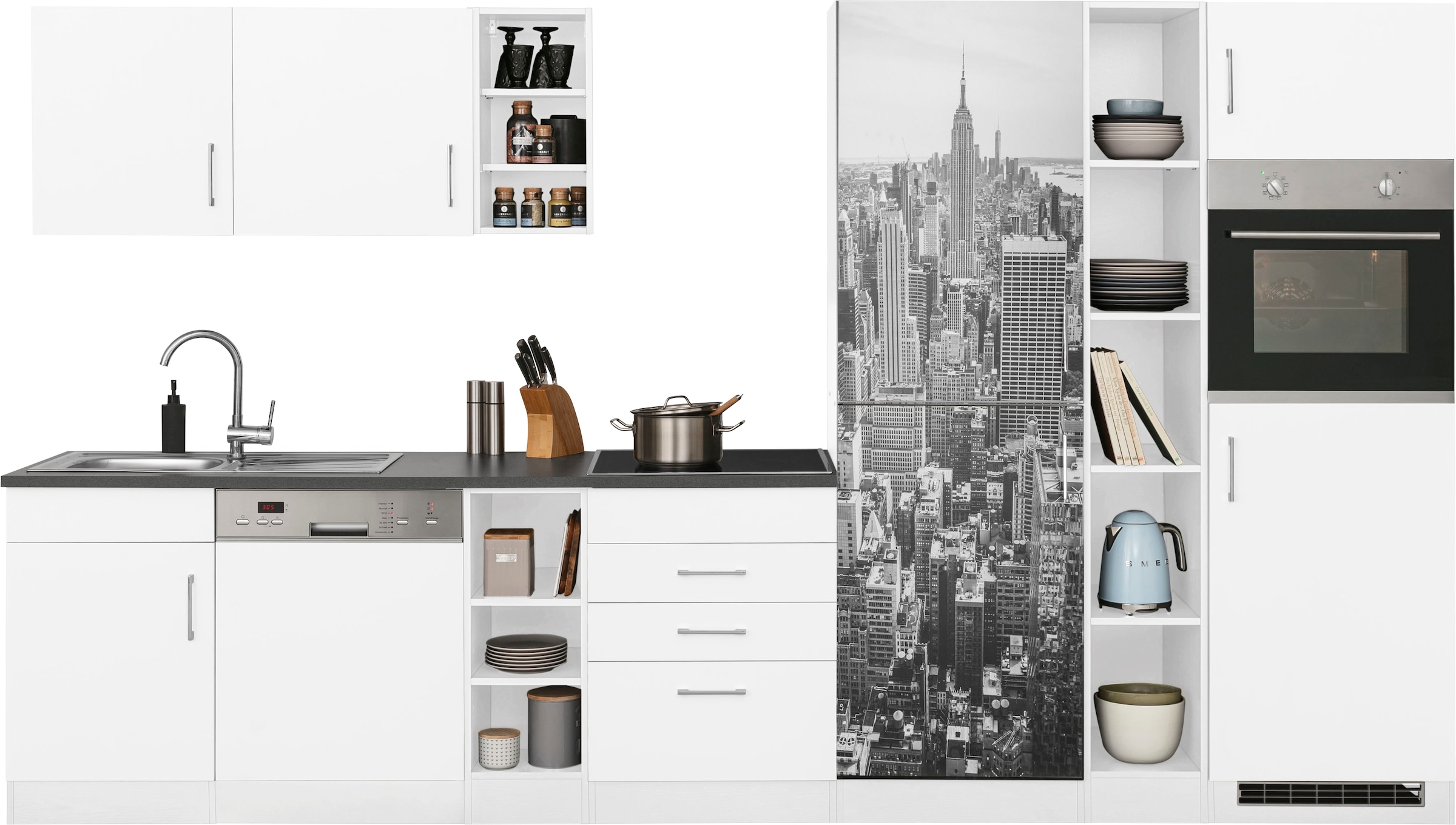 KOCHSTATION Küchenzeile "KS-Paris – Küchen mit einzigartigen Fotomotiven au günstig online kaufen