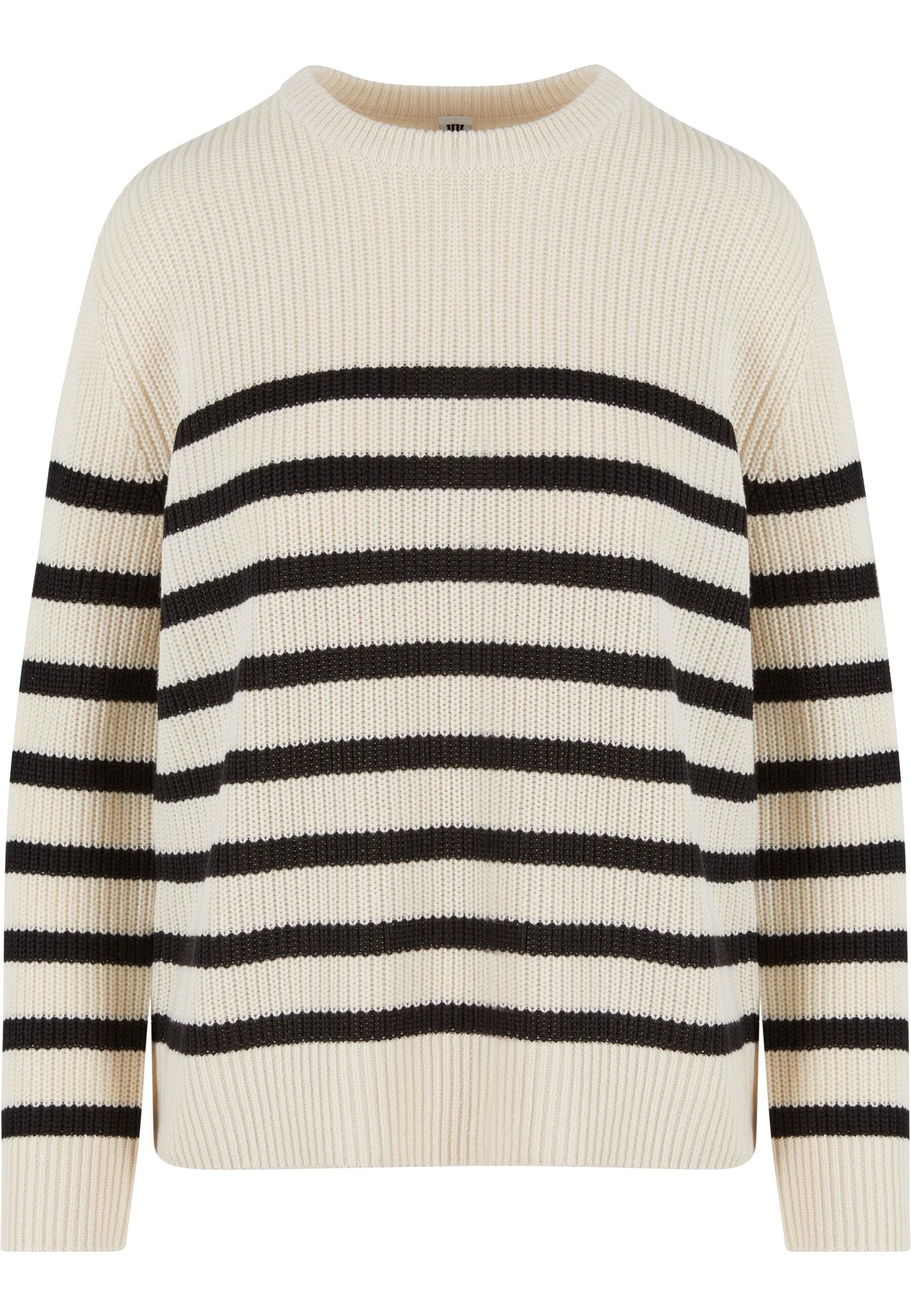 URBAN CLASSICS Rundhalspullover »Urban Classics Damen Ladies Rib Striped Sweater«