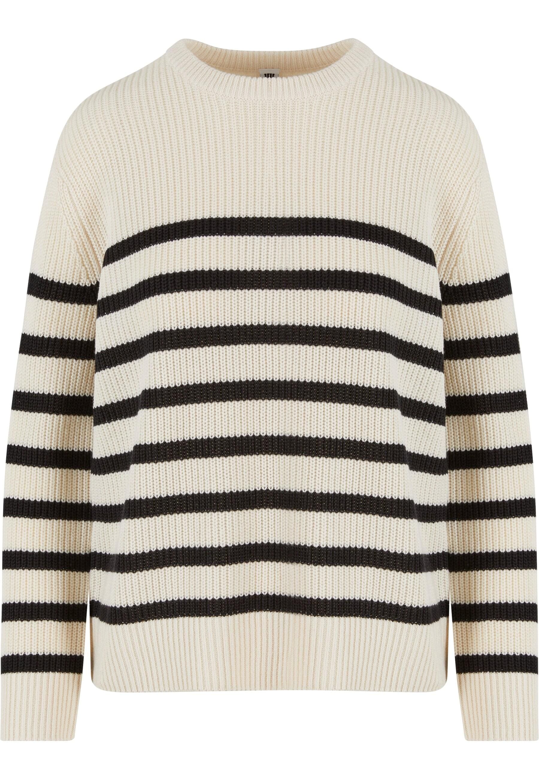 URBAN CLASSICS Rundhalspullover "Urban Classics Damen Ladies Rib Striped Sw günstig online kaufen
