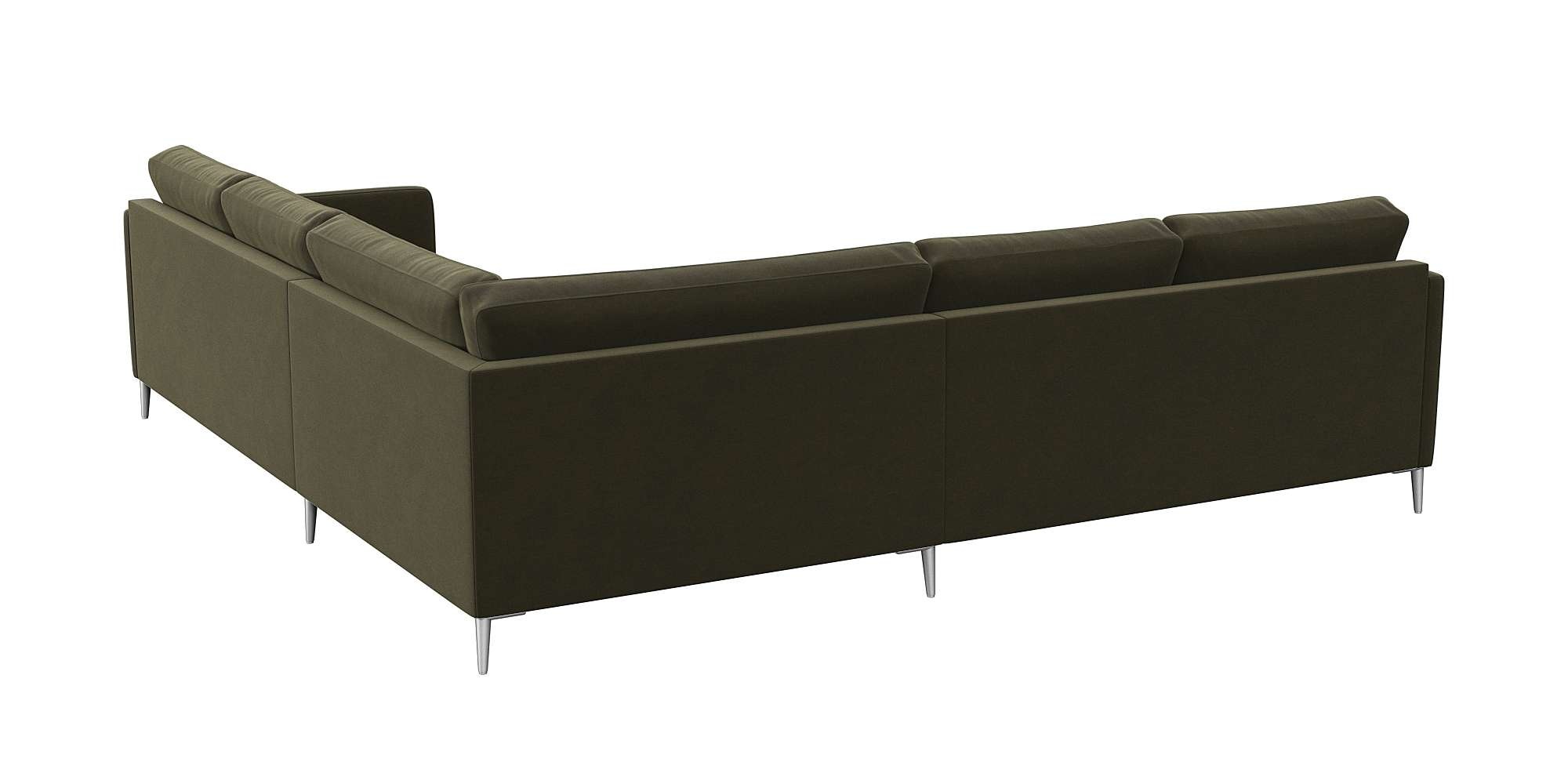 FLEXLUX Ecksofa »Fiore, gleichschenklig, bequem durch hochwertigem Sitzaufbau«, schmale Armlehnen, super Sitzkomfort durch Kaltschaum, Füße Alu