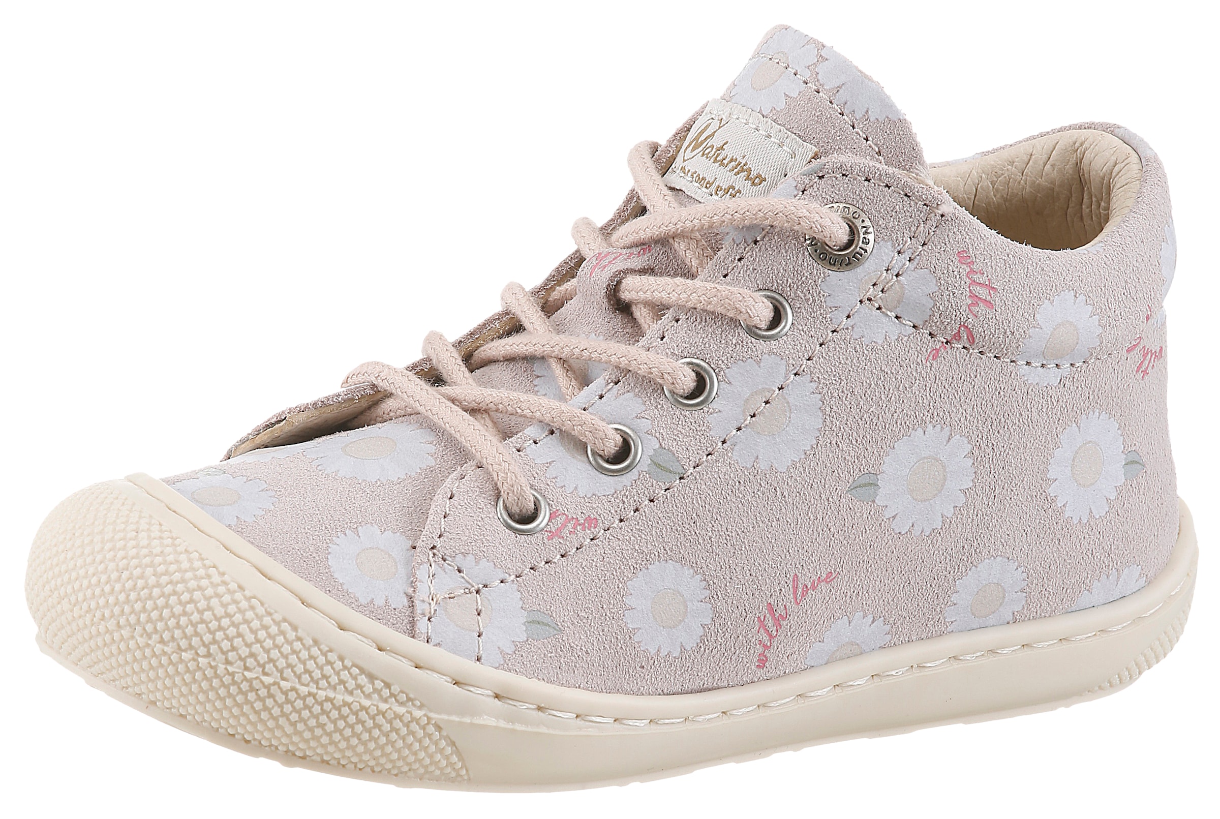 Naturino Lauflernschuh "COCOON SUEDE" Babyschuh mit Print, Größenschablone zum Download