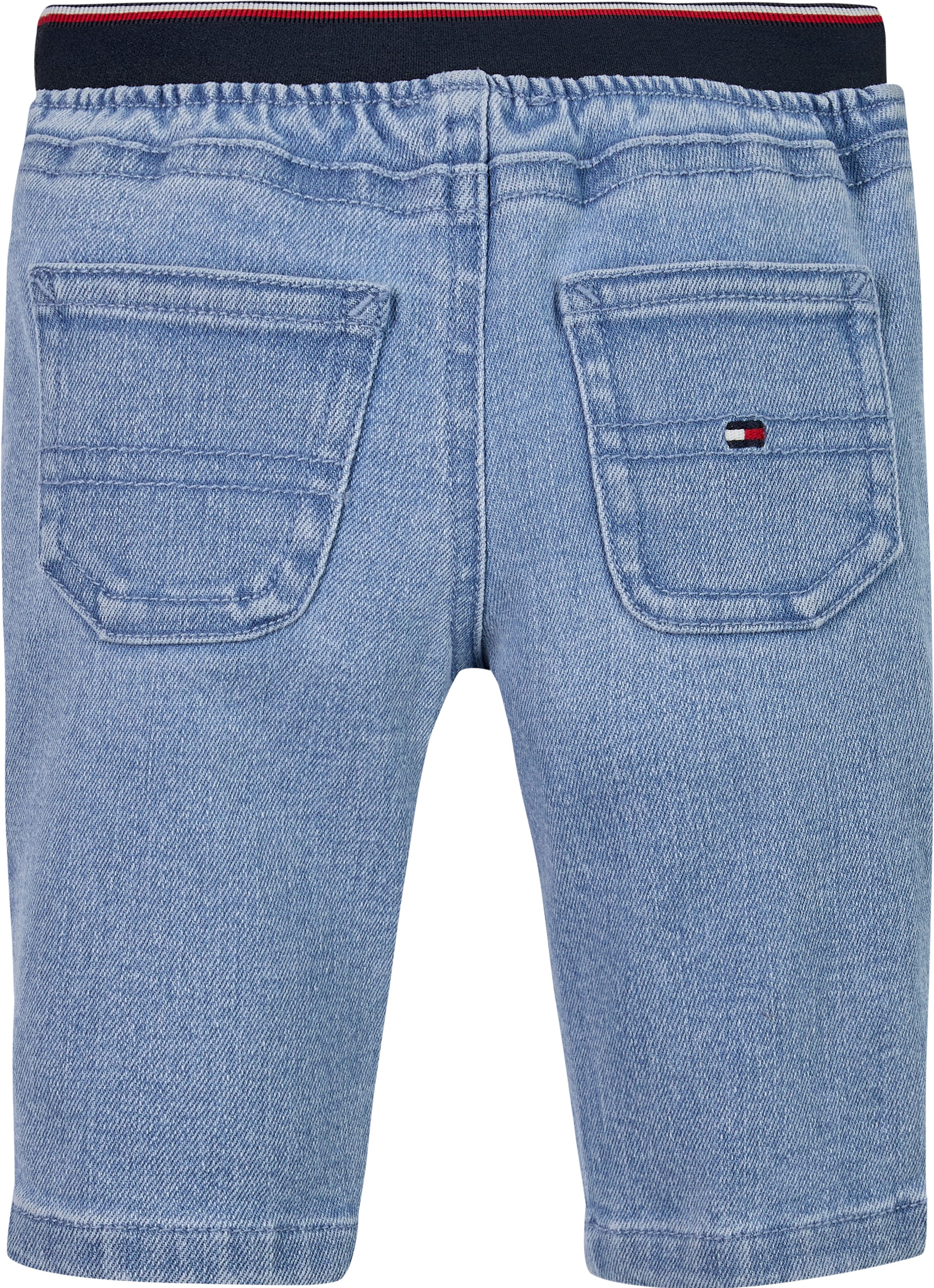 Tommy Hilfiger Schlupfjeans »MICRO GLOBAL STRIPE DENIM PANTS«, mit Logostickereien