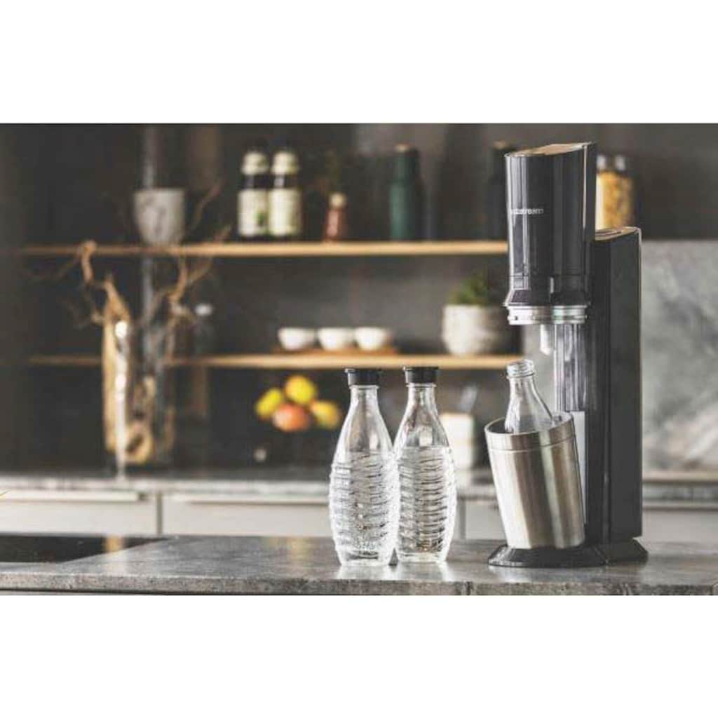 SodaStream Wassersprudler »Crystal 3.0-Bundle«, (Set, 5 tlg.), mit Quick Connect CO2-Zylinder und 3x Glaskaraffe 0,7 L