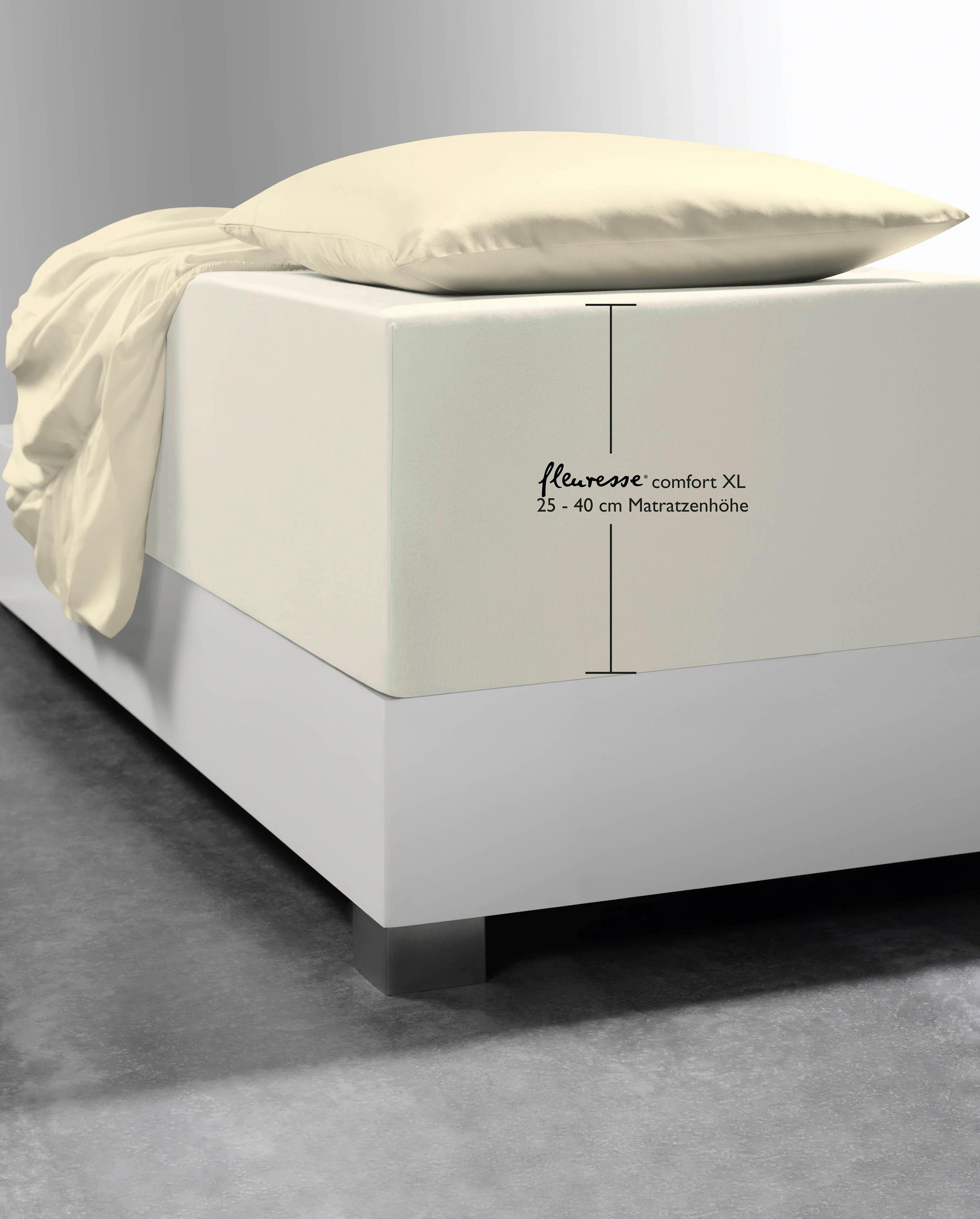 fleuresse Spannbettlaken "Comfort XL" Mako-Jersey, für Matratzen bis 40 cm günstig online kaufen