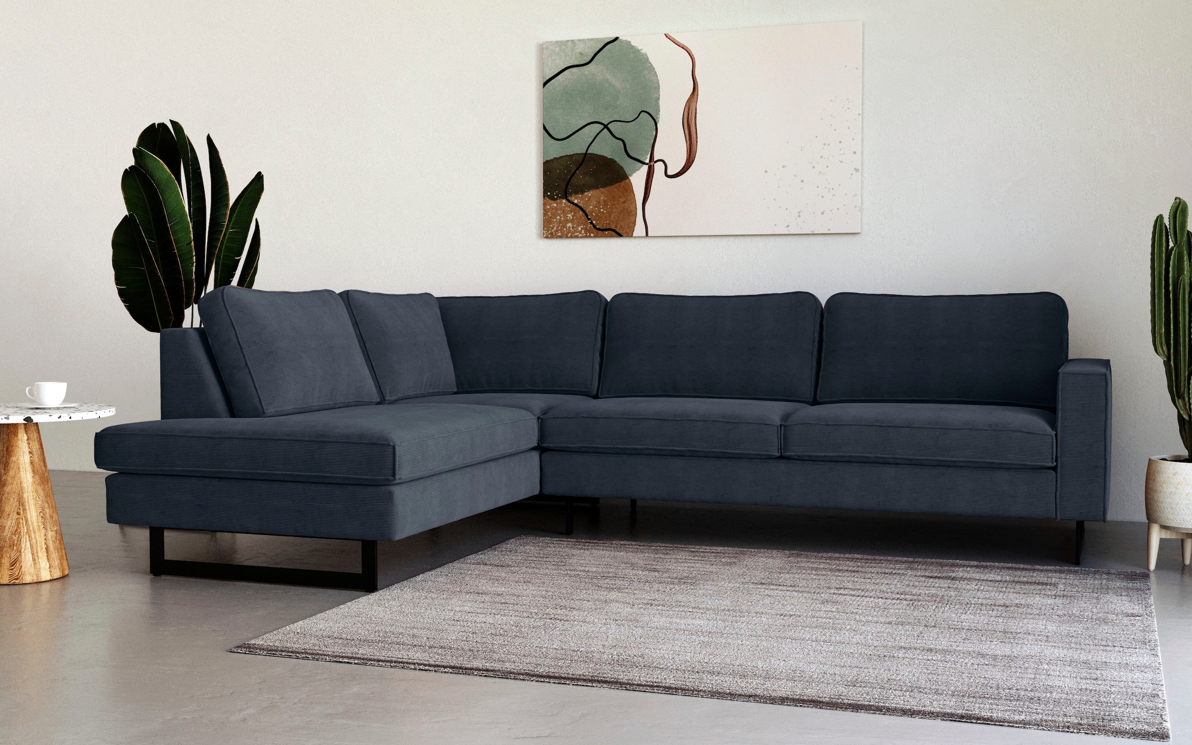 Ecksofa »Pinto, 290 cm, Ottomane links / rechts«, Cord, Feincord, Luxus-Microfaser...