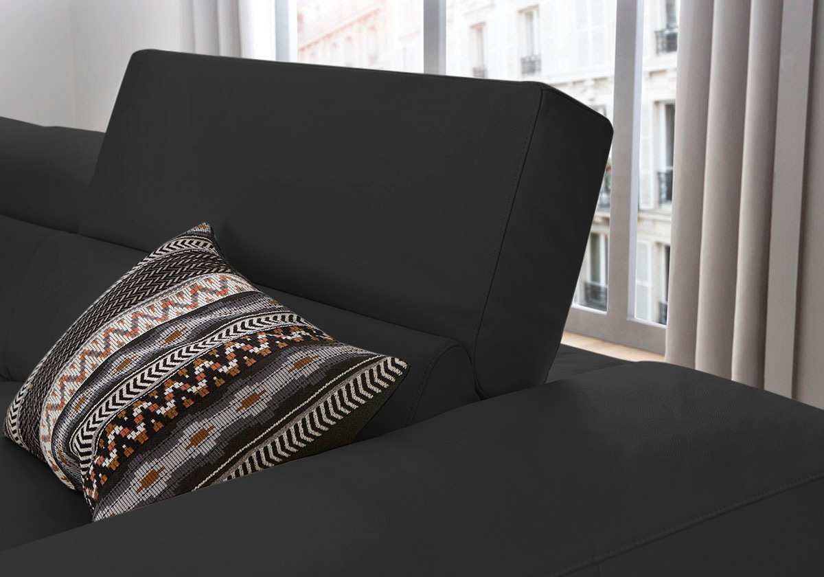 W.SCHILLIG Ecksofa »piedroo, Designsofa mit tollem Sitzkomfort, L-Form«, Kopfteilverstellung, wahlweise mit Sitztiefenverstellung, Breite 303cm