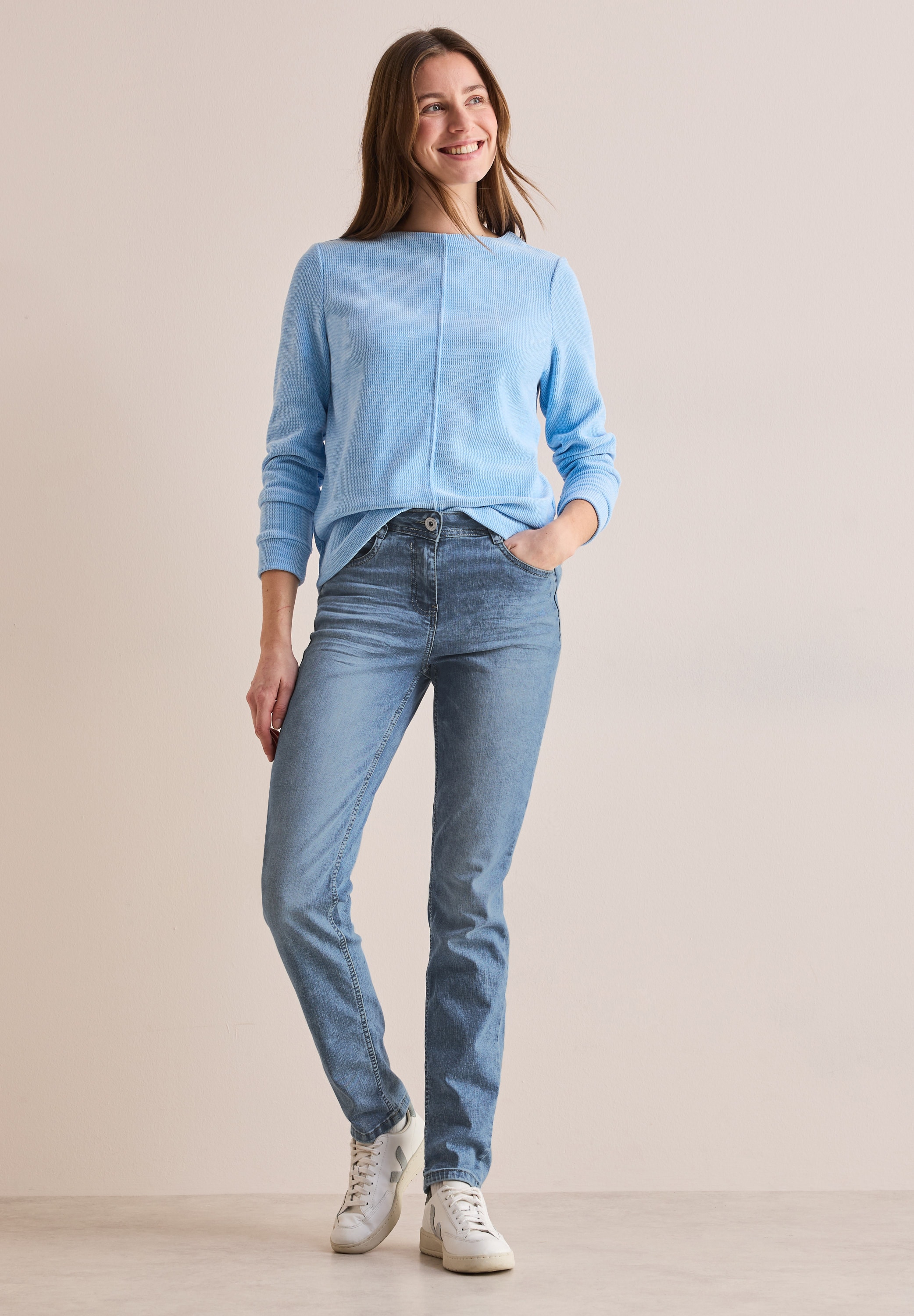Cecil Slim-fit-Jeans, High Waist