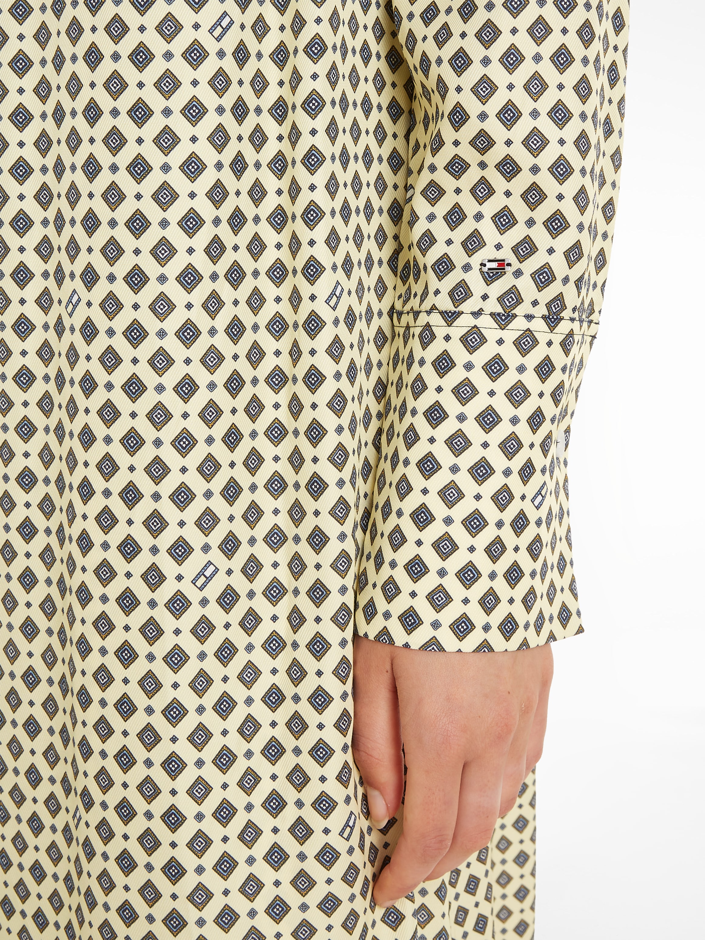 Tommy Hilfiger Blusenkleid »FOULARD DRAPED MIDI DRESS« mit Tommy Hilfiger Markenlabel