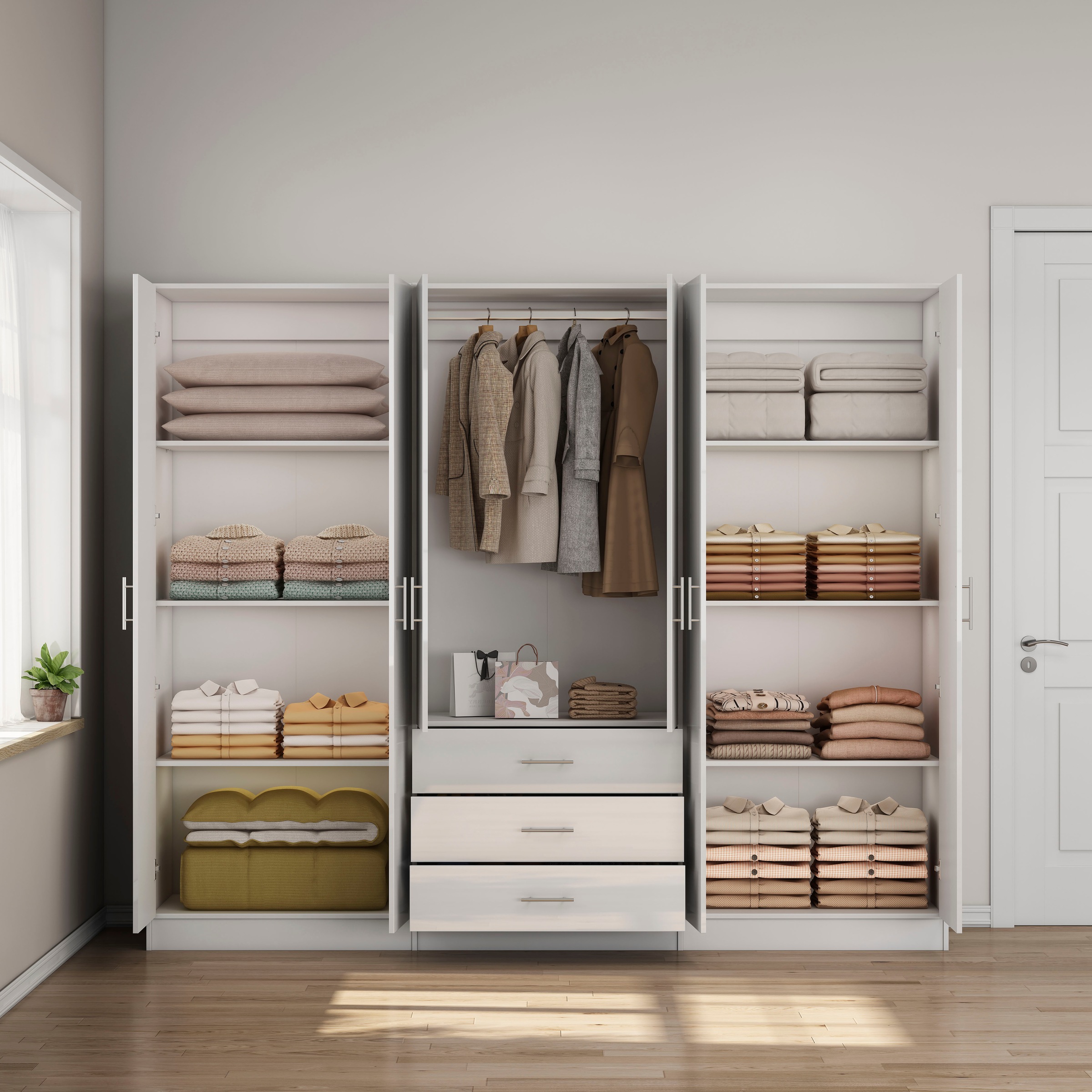 OTTO home Kleiderschrank »Trento Schlafzimmerschrank Garderobe hochglanz Bestseller«