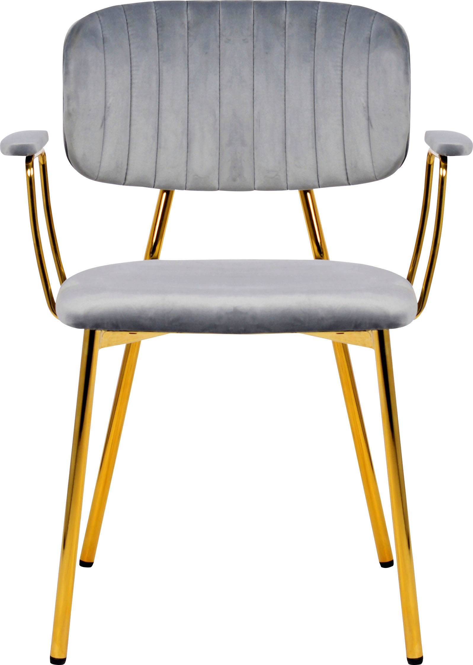 Thumbnail - Kayoom 4-Fußstuhl "Stuhl Kian 225 2er-Set, Gestell aus Edelstahl, Rückenpolster" (Set) 2 Stk.samtweicher Bezug Rückenpol...