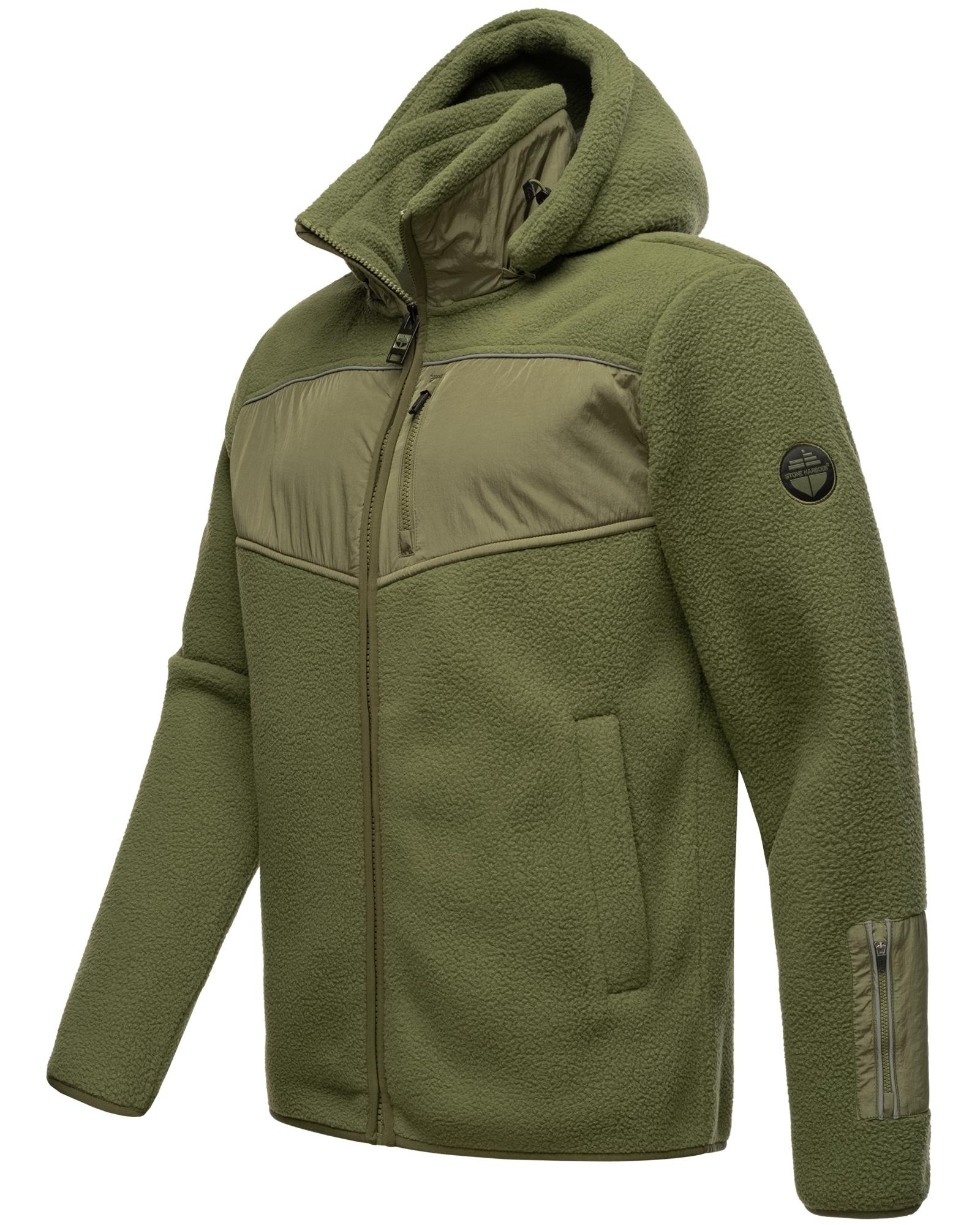 Stone Harbour Fleecejacke »Illian«, mit Kapuze, Sportliche Herren Fleece-Outdoorjacke mit Kapuze