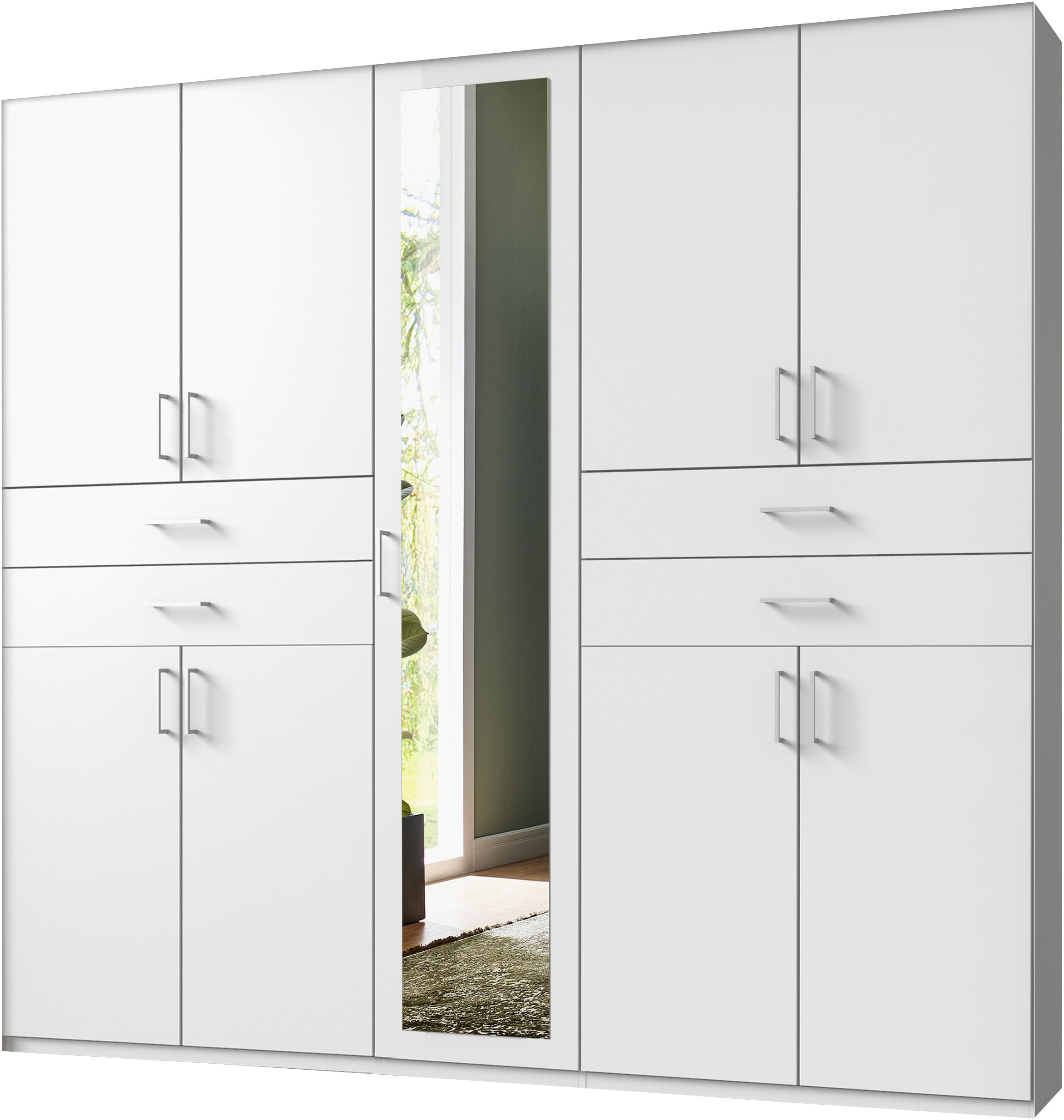 Wimex Drehtürenschrank »Taiga Kleiderschrank mit Spiegel«, mit Schubladen auf bequemer Höhe