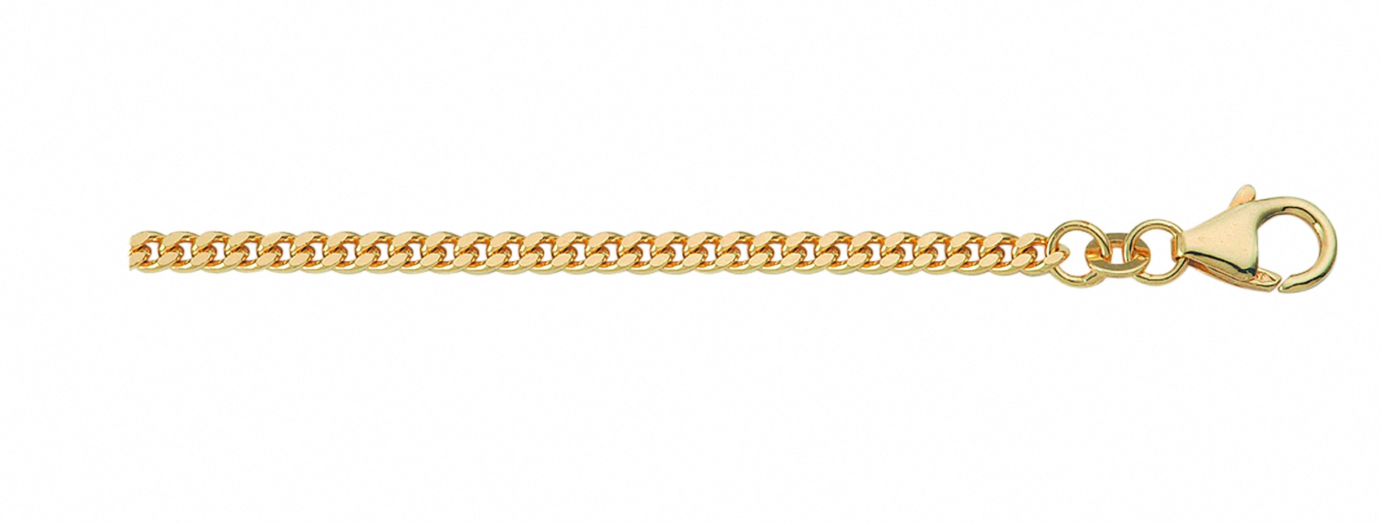 Adelia´s Silberkette »925 Silber Flach Panzer Halskette Ø 2,1 mm«, Silberschmuck für Damen
