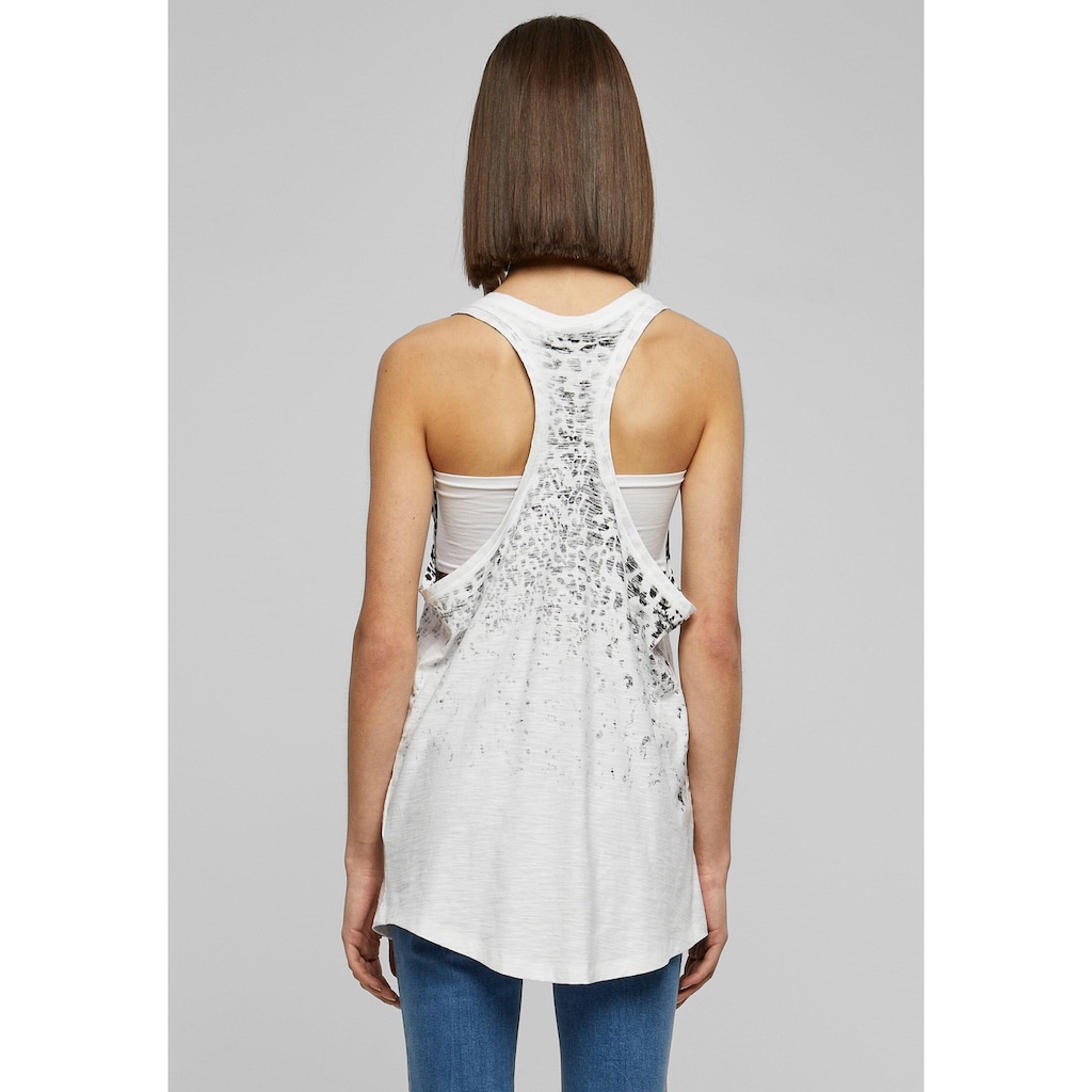 URBAN CLASSICS Muskelshirt »Urban Classics Damen Ladies Long Leo Print Loose Tank«, (1 tlg.)