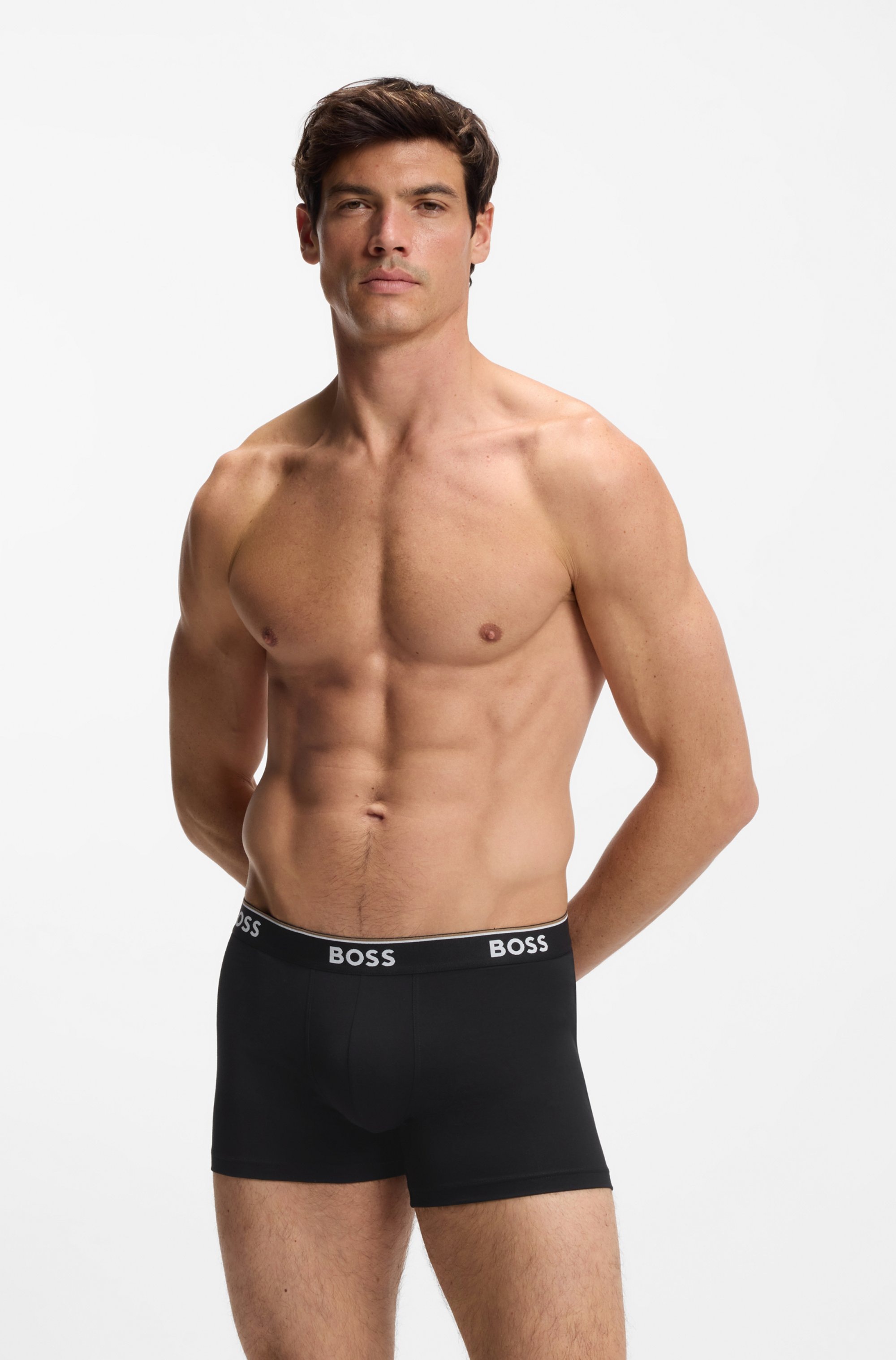 BOSS Langer Boxer "Brief 3 PACK" mit farblich passendem Webbund günstig online kaufen