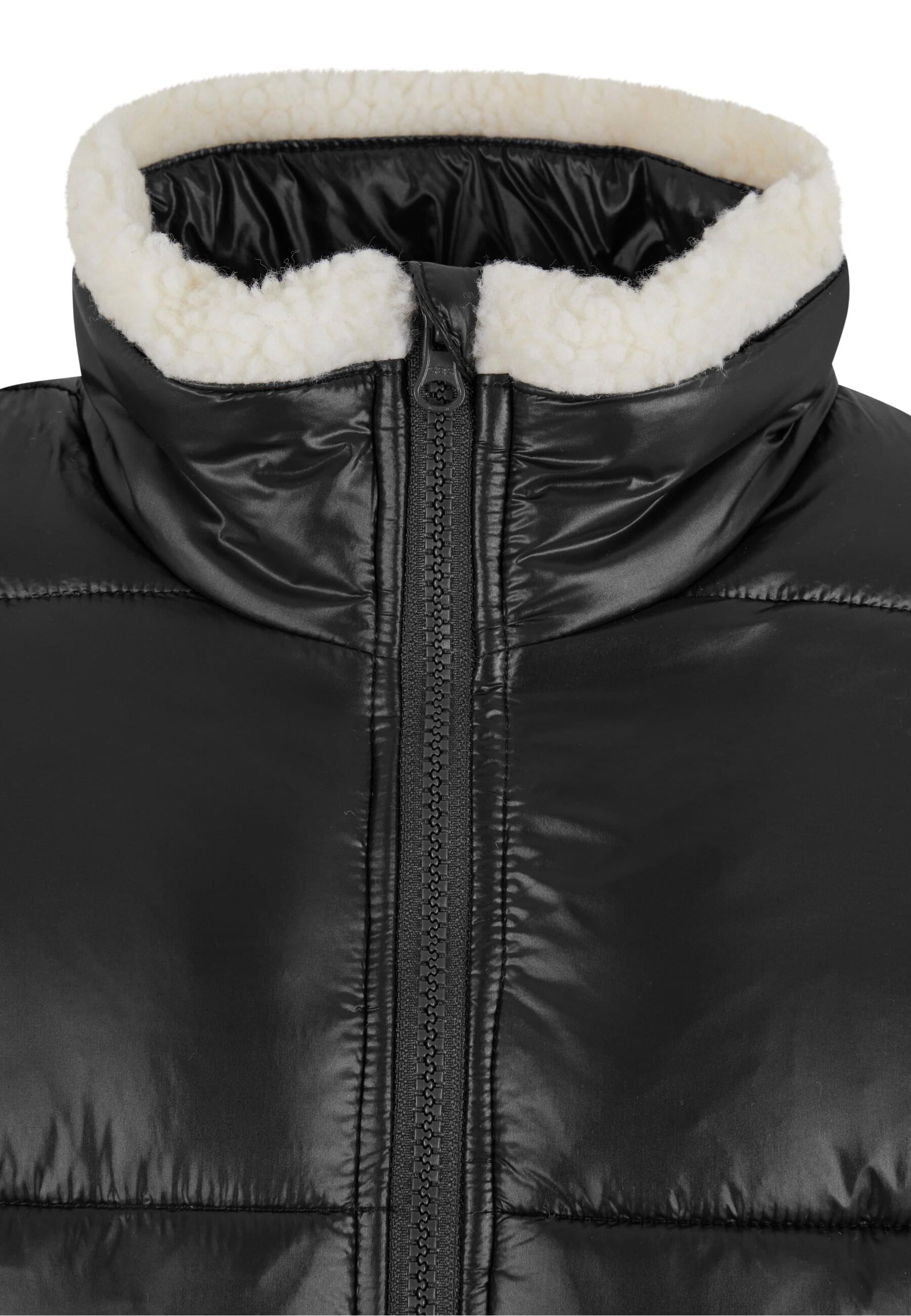URBAN CLASSICS Allwetterjacke »Urban Classics Ladies Recycled Shiny Puffer Sherpa Jacket«, (1 St.), ohne Kapuze