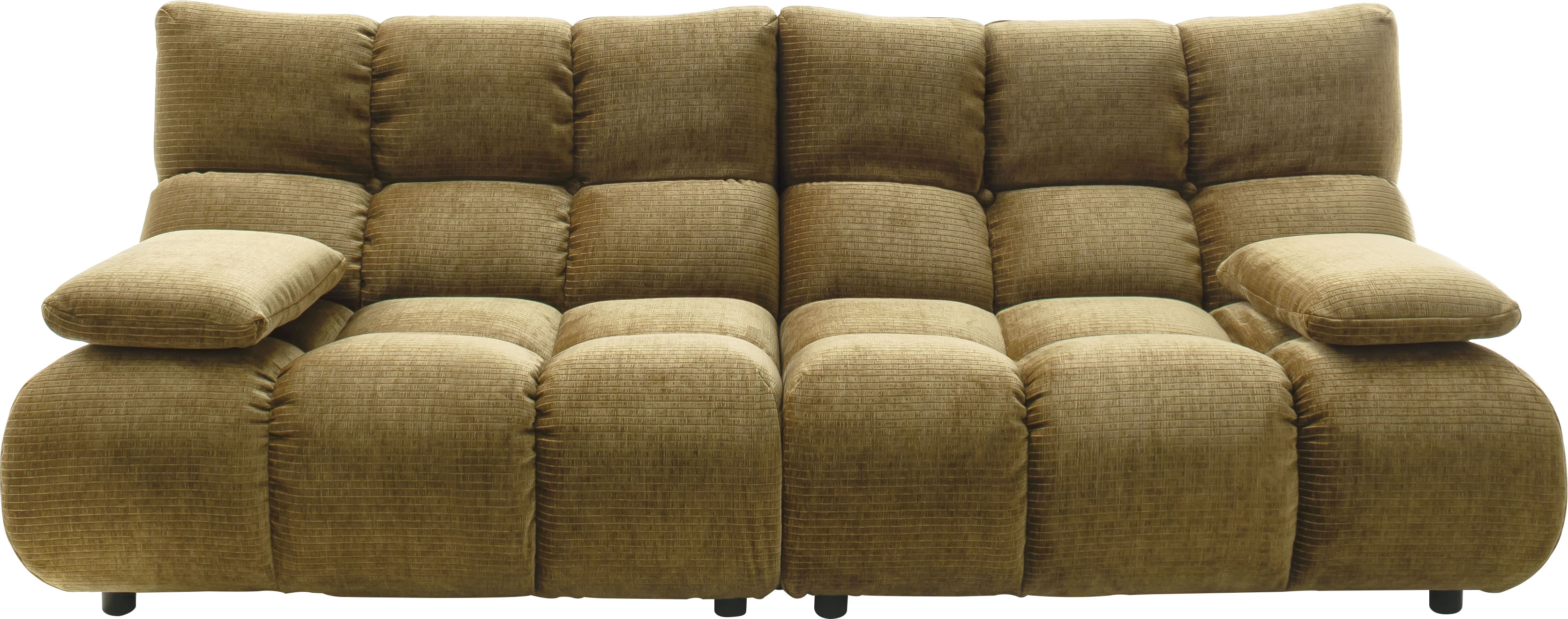 Home affaire 3-Sitzer "Cozy Bubble, mit klappbaren Armlehnen, Breite 220cm" mit eleganter Steppung, Rundumbezug & weicher Polsterung