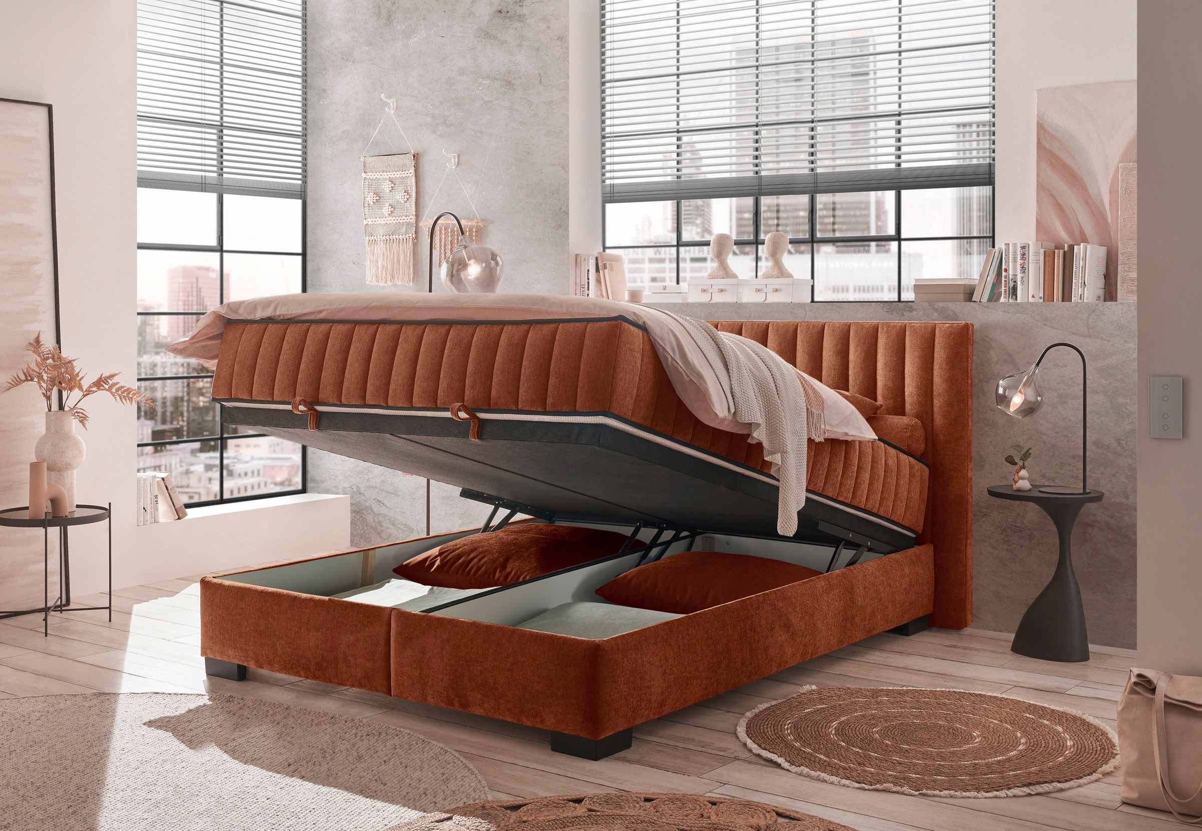 ED EXCITING DESIGN Boxbett »Nagol«, mit Bettkasten, mit Wendematratze, erhältlich in verschiedenen Breiten