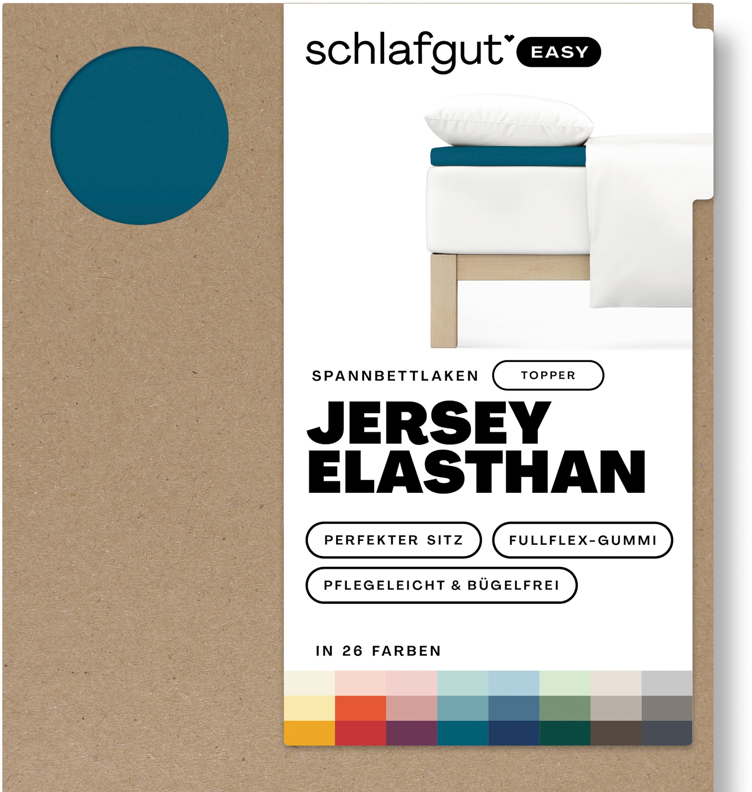 Schlafgut Spannbettlaken "EASY Jersey Elasthan Topper", MADE IN GREEN by OEKO-TEX