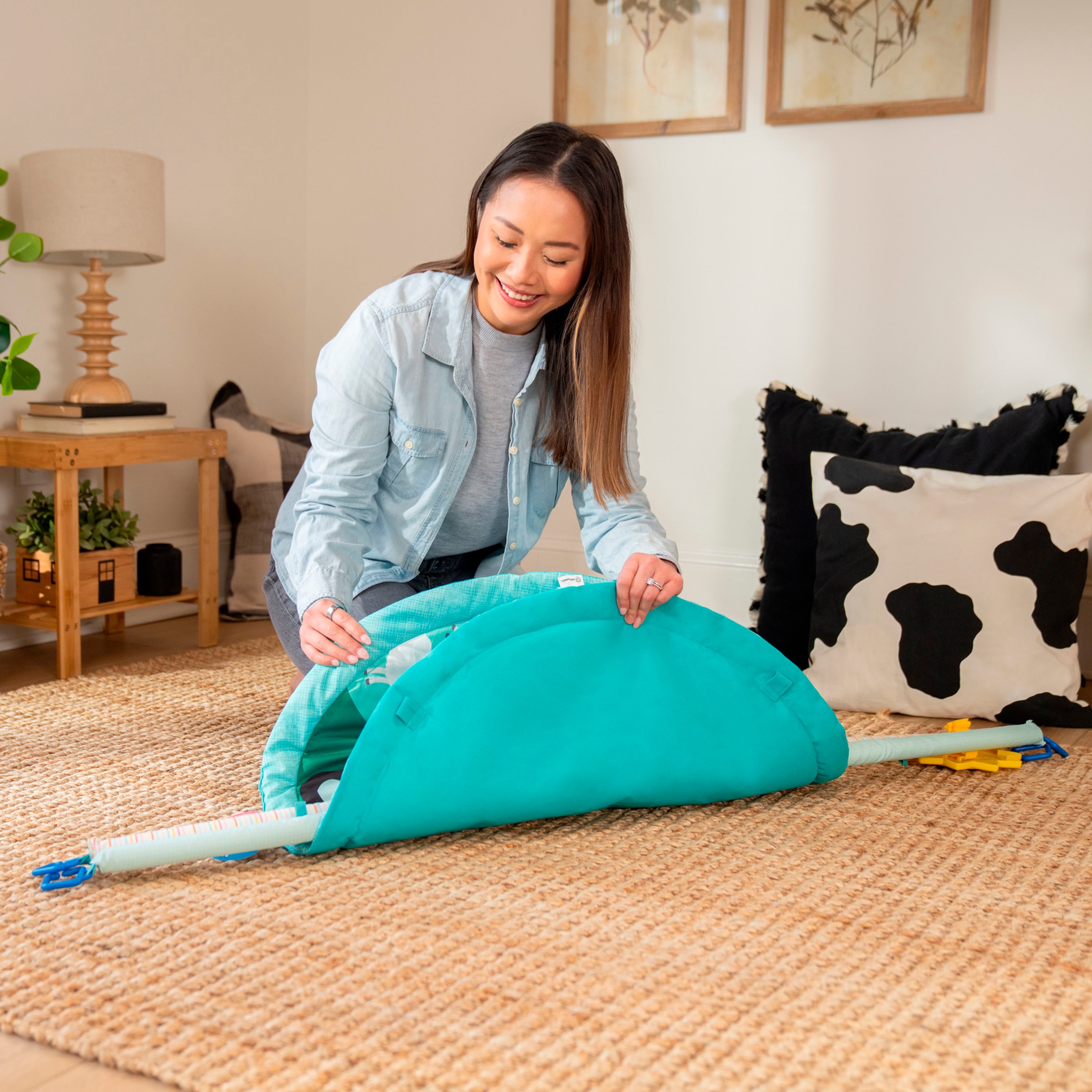 Baby Einstein Spielbogen »Happy Harvest Touch & Feel Activity Gym«, mit Soundeffekt