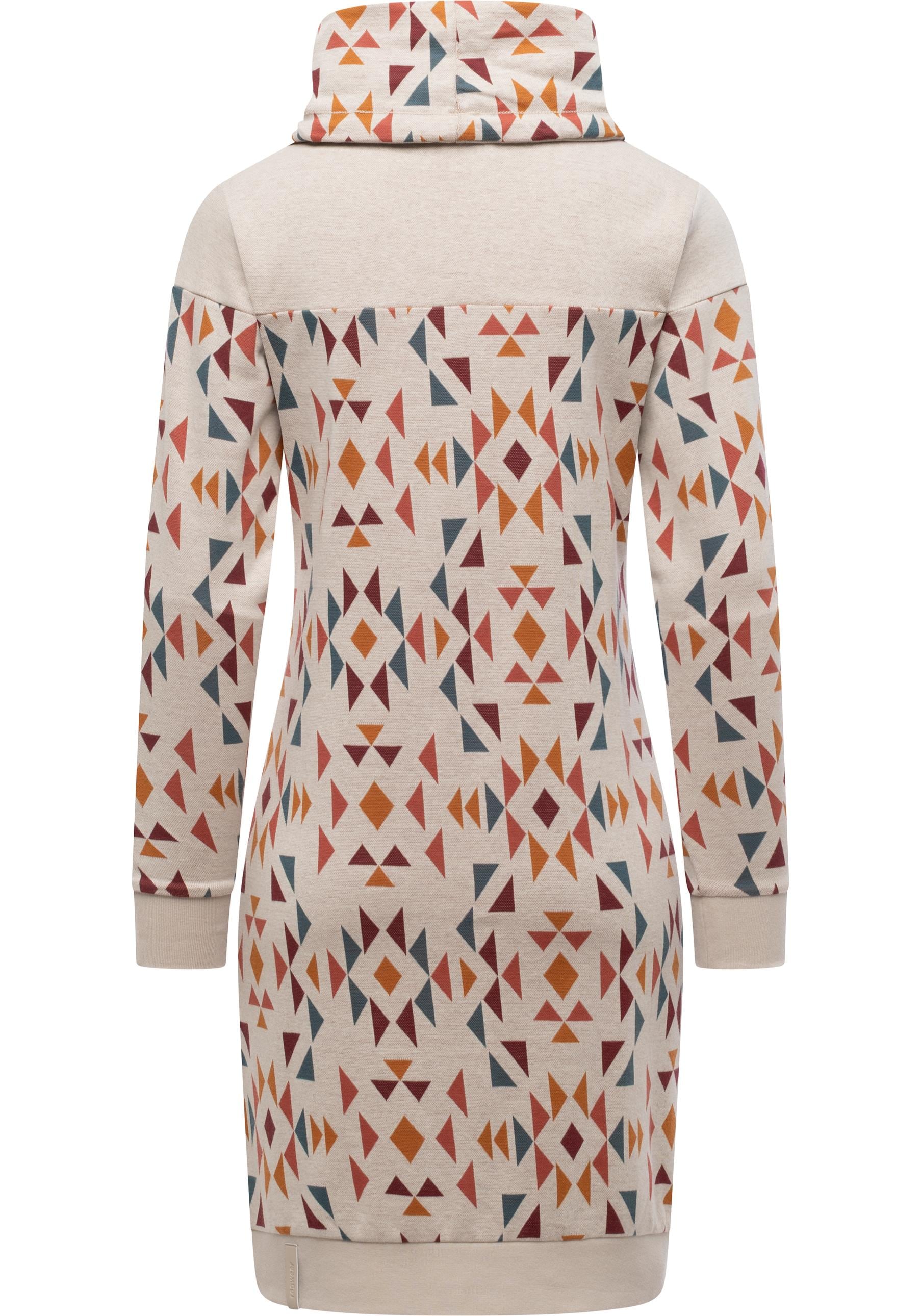 Ragwear Sweatkleid »Chlloe Aztec YOUMODO« Ohne Taschen stylisches Langarm Minikleid mit Aztec-Muster