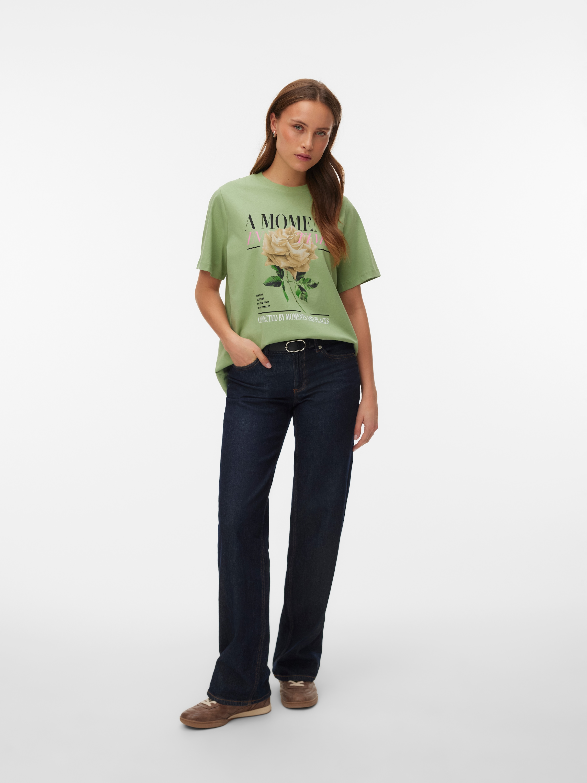 Vero Moda Kurzarmshirt »VMURENA CATY SS TOP BOX JRS« mit floralem Print