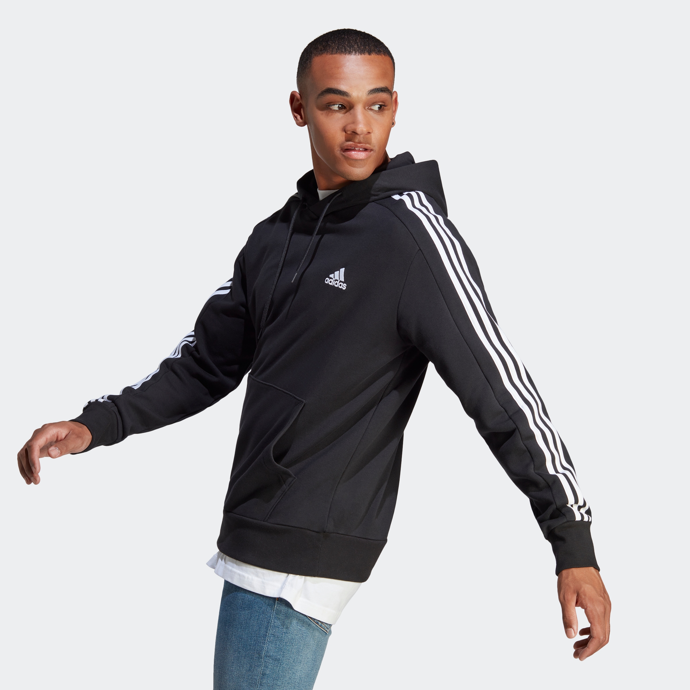 adidas Sportswear Kapuzensweatshirt »ESSENTIALS FRENCH TERRY 3STREIFEN HOODIE«