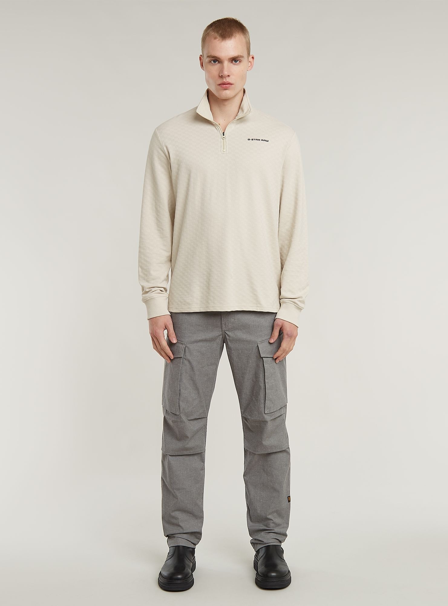 G-STAR T-Shirt »Checquard Tweeter Half Zip«