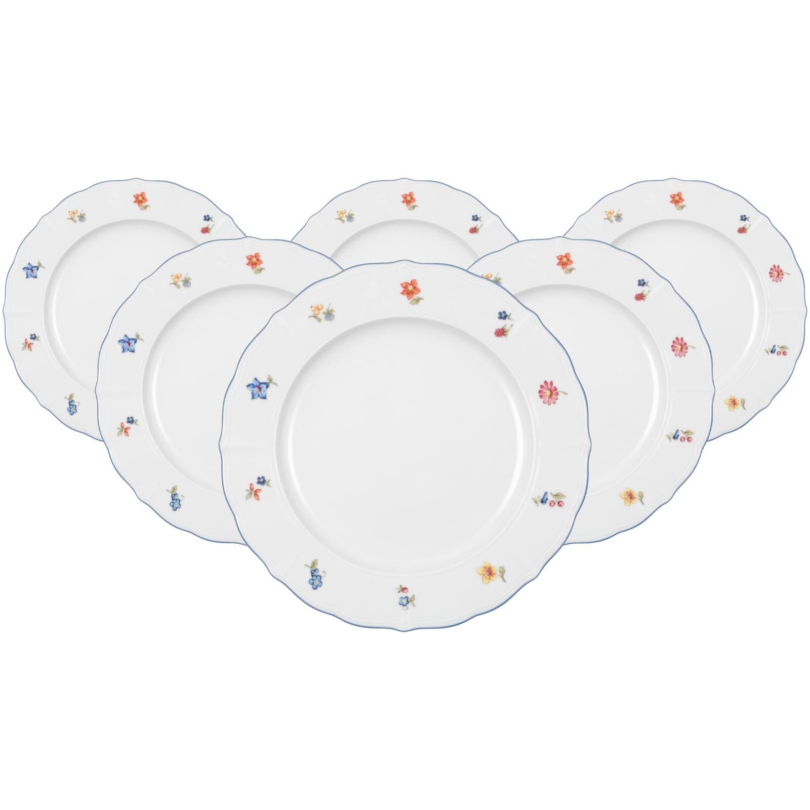 Seltmann Weiden Speiseteller "Speiseteller Sonate Nostalgie ø 26,2 cm 6er Set weiß"