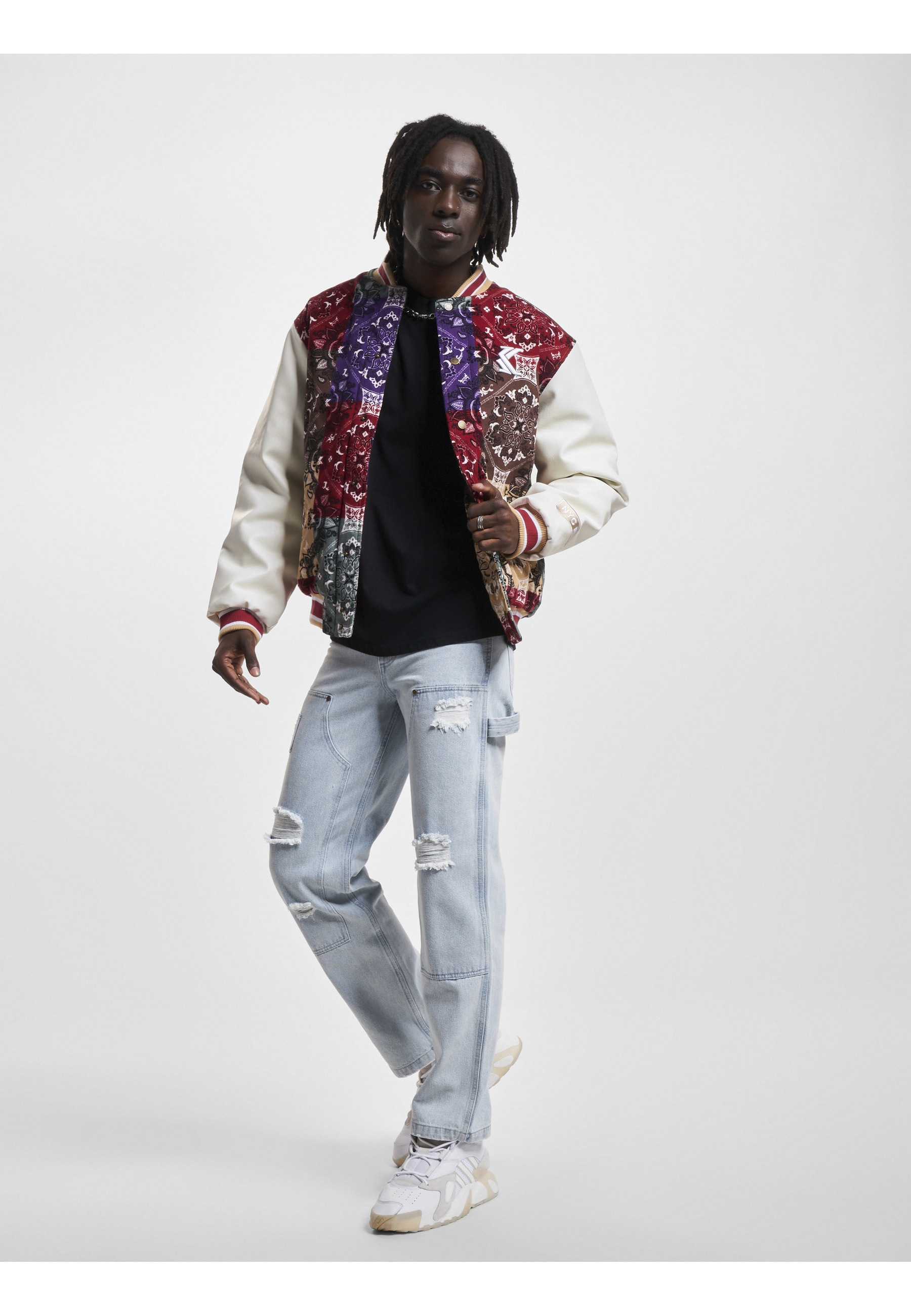 Karl Kani Collegejacke »Karl Kani Herren KM233-046-1 KK OG Block Paisley College Jacket« 1 Stk. tlg. ohne Kapuze