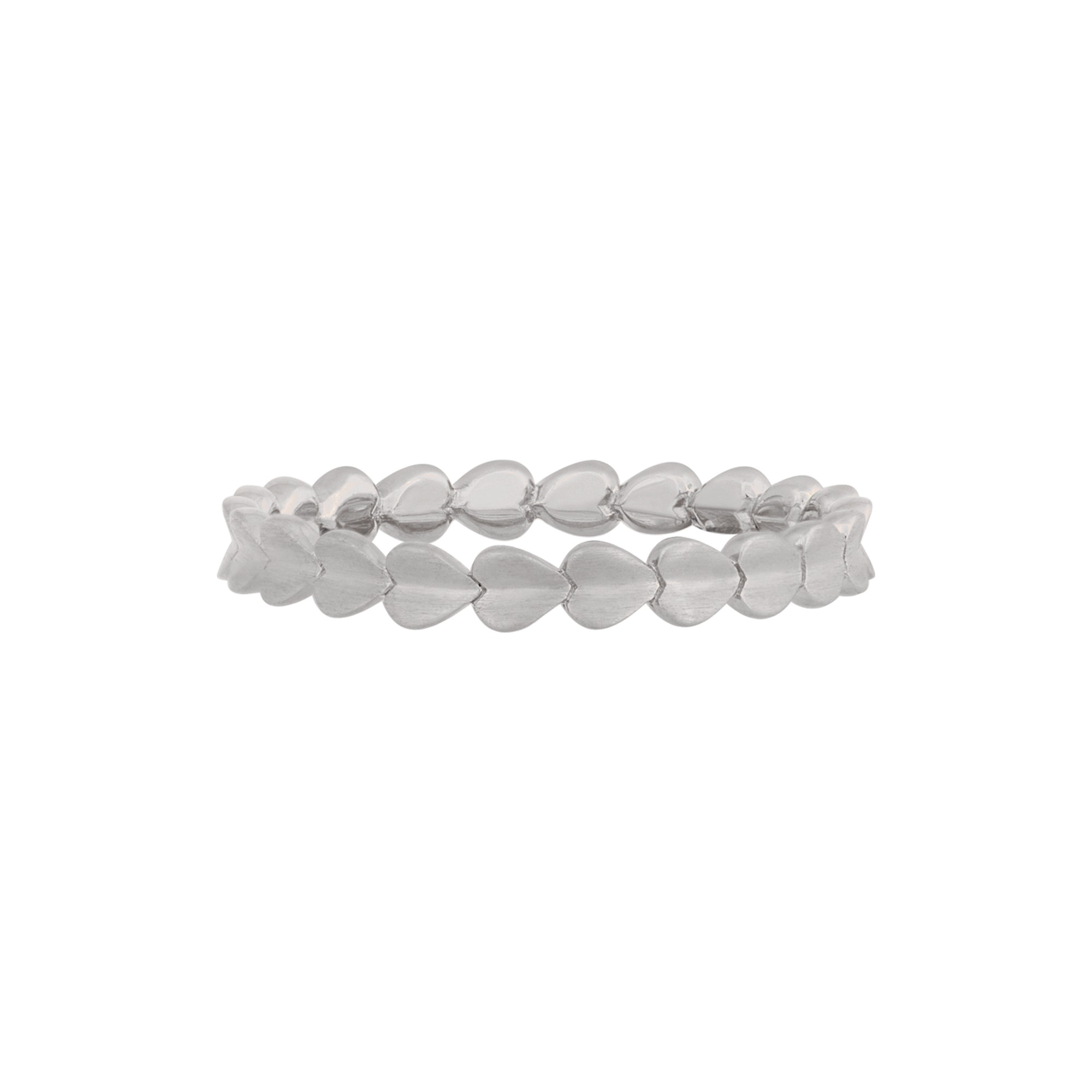 CAÏ Fingerring »925/- Sterling Silber rhodiniert Herz Stacking«