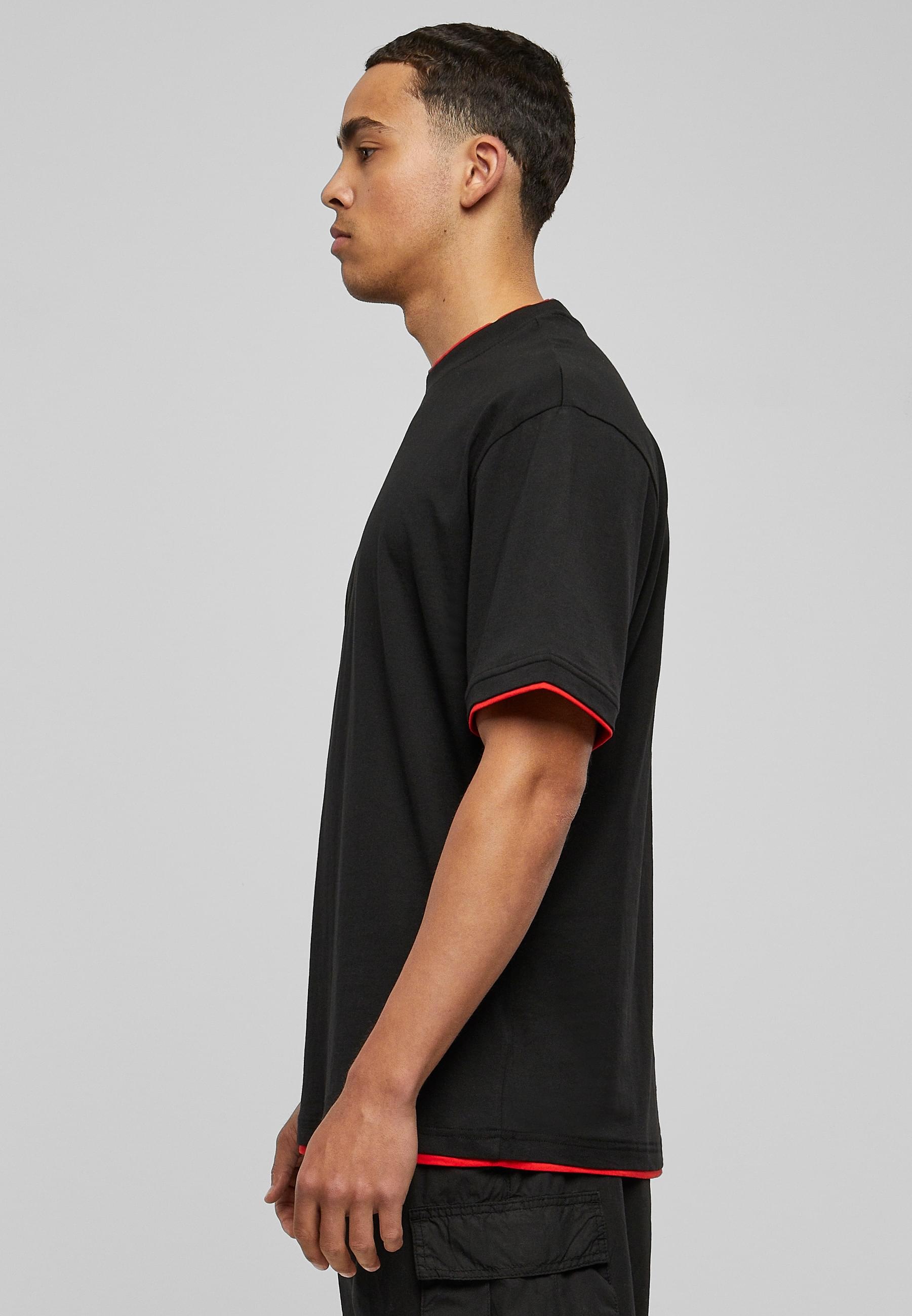 URBAN CLASSICS T-Shirt »Urban Classics Herren Contrast Tall Tee«, (1 tlg.)
