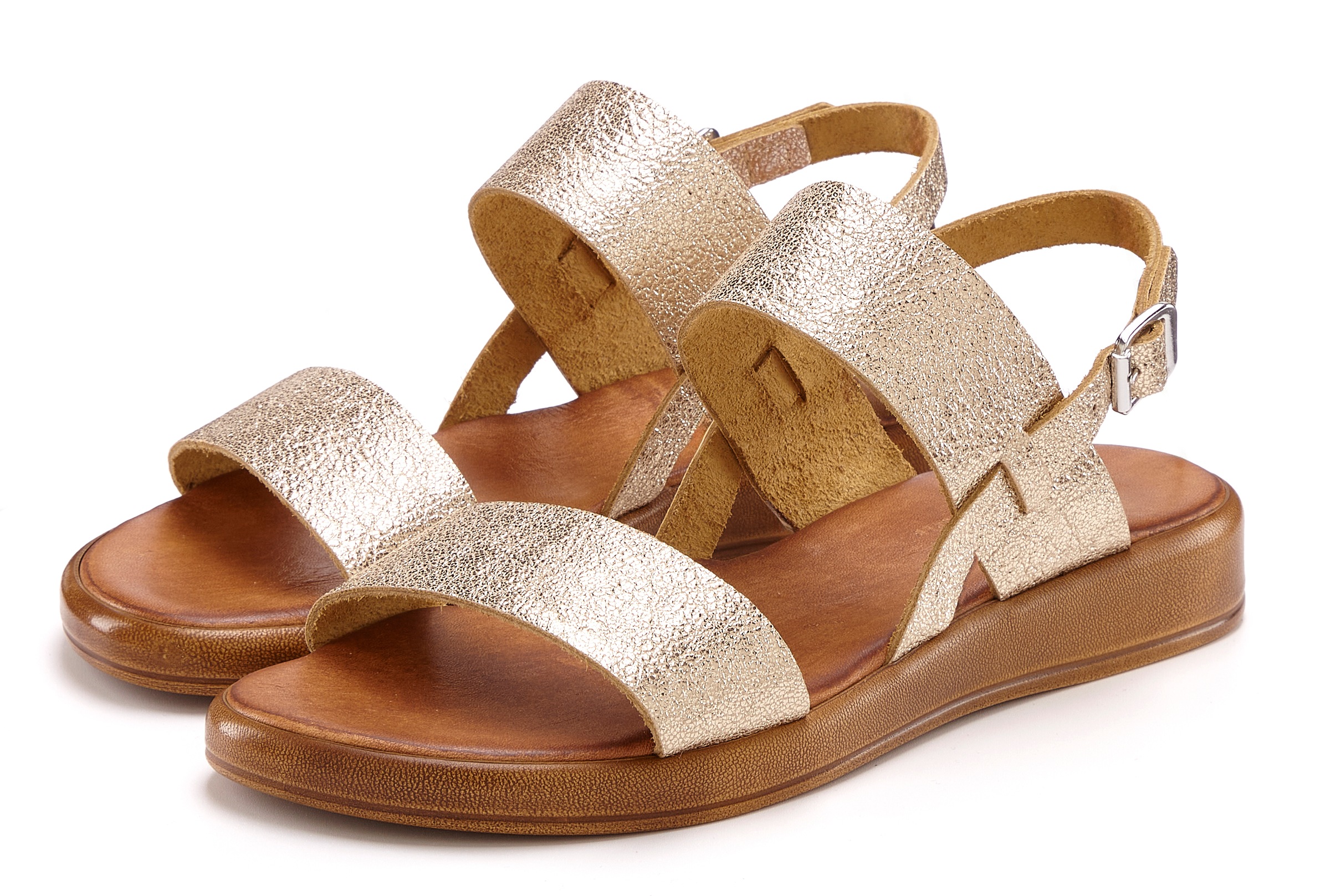 LASCANA Sandale "Sommerschuh, Riemchensandale, offener Schuh", aus Leder günstig online kaufen