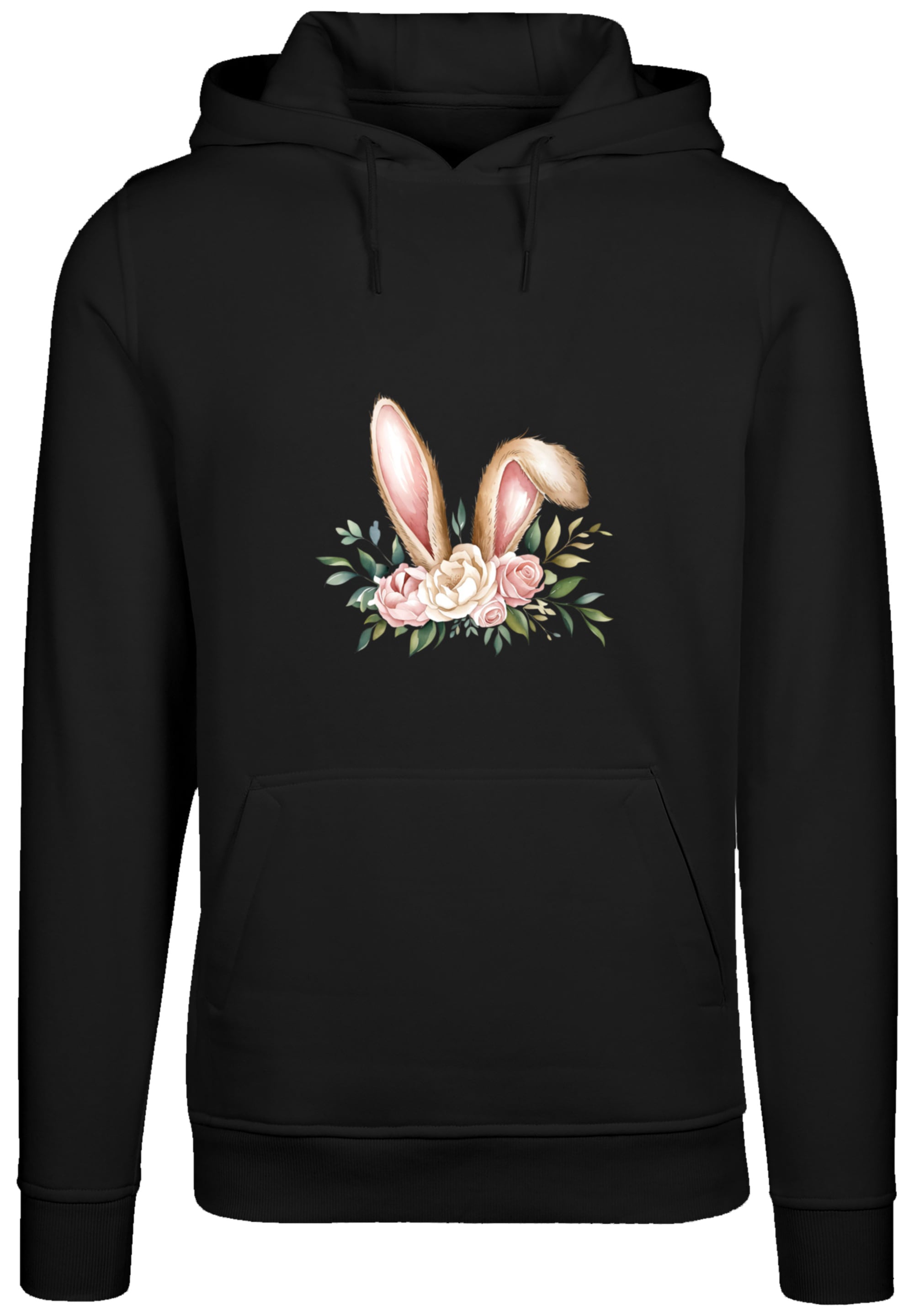F4NT4STIC Kapuzenpullover »Blumen Osterhasen Ohren Dekor«, Premium Qualität