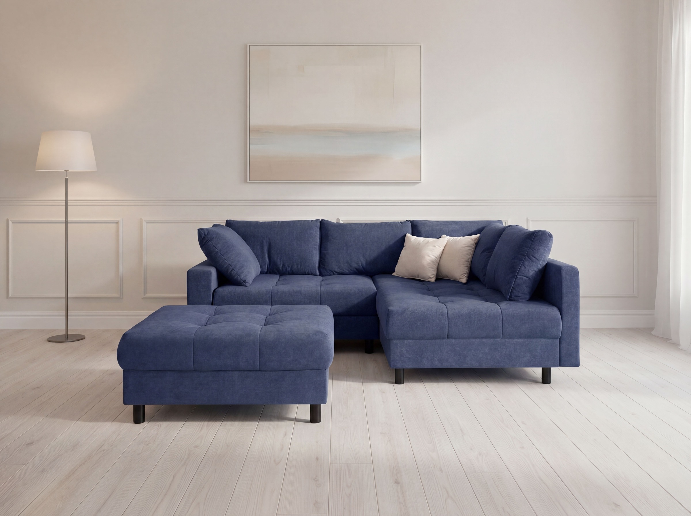OTTO home Ecksofa "Antonia L-Form, B: 215 cm" Ecksofa, Rückenkissen, ottomane beidseitig montierbar, Bonnelfederkern