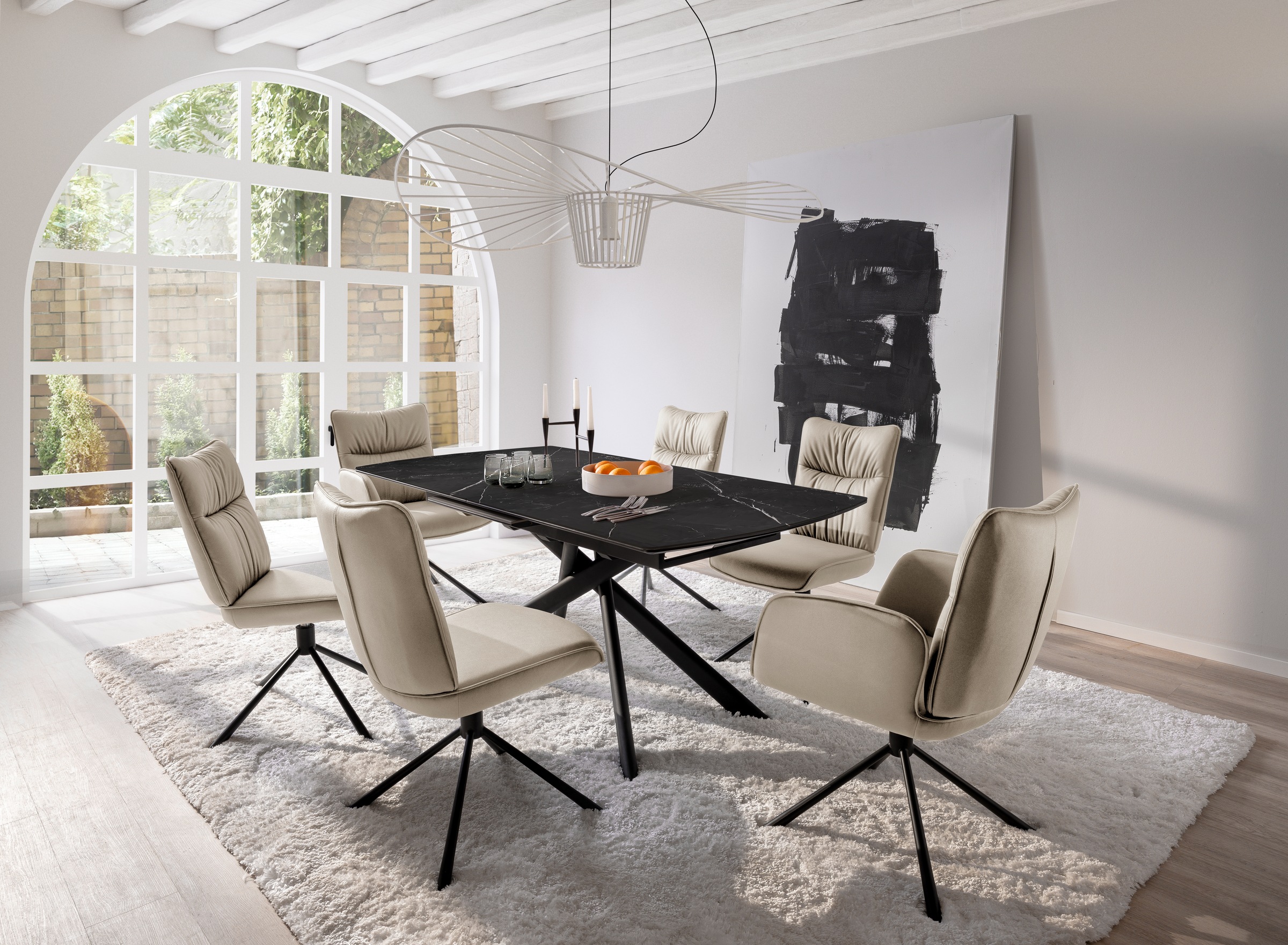 MCA furniture Esstisch "VANINO Auszugtisch 180-230 cm marmoriert" 1 Stk. tl günstig online kaufen