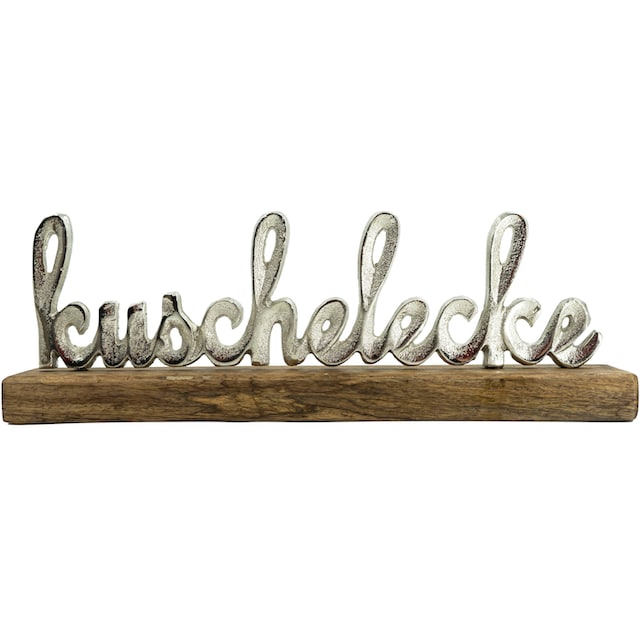 NOOR LIVING Deko-Schriftzug »Kuschelecke«, aus Holz und Aluminium bestellen  | BAUR
