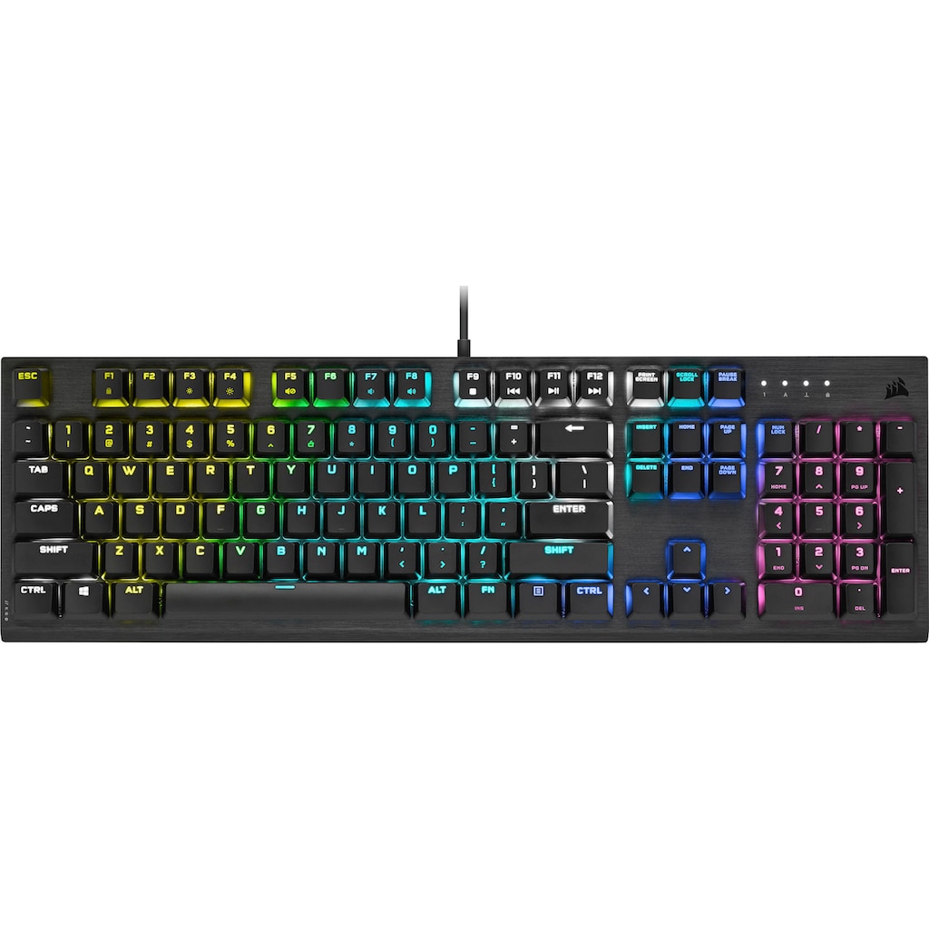 Corsair Gaming-Tastatur »K60 RGB PRO Low Profile«, (Ziffernblock-ausklappbare Füße)