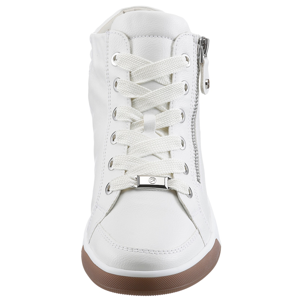 Ara Schnürboots »ROM«, High Top-Sneaker, Freizeitschuh, Herzchen-Print in Pastell, G-Weite