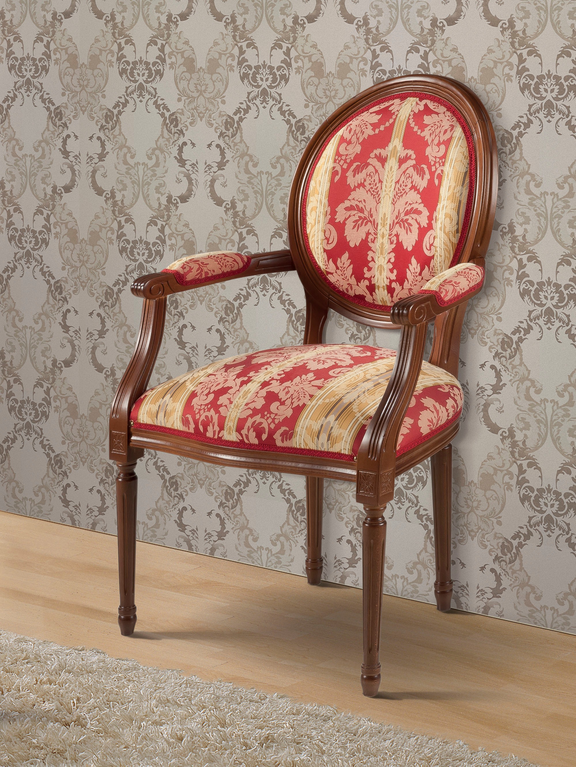 Home affaire Armlehnstuhl "Stühle Valentina" () 1 Stk. Baumwolle  Polyester günstig online kaufen