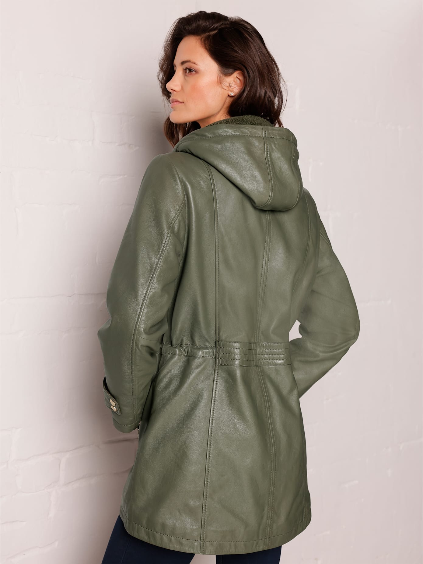 CREATION L PREMIUM Lederjacke, mit Kapuze